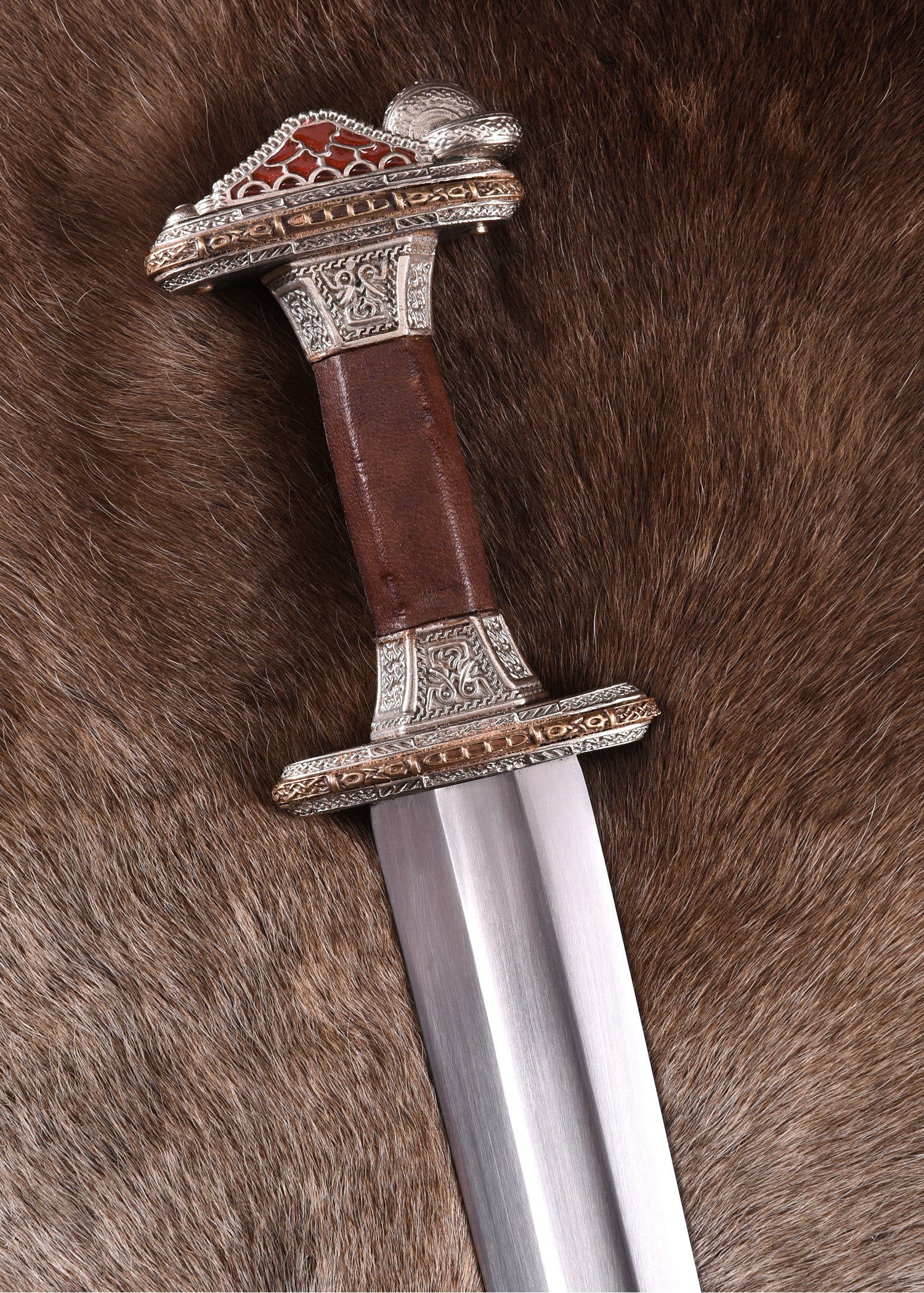 Imagen única de: Espada Vendelzeit Con Vaina, Empuñadura De Latón, Estañada