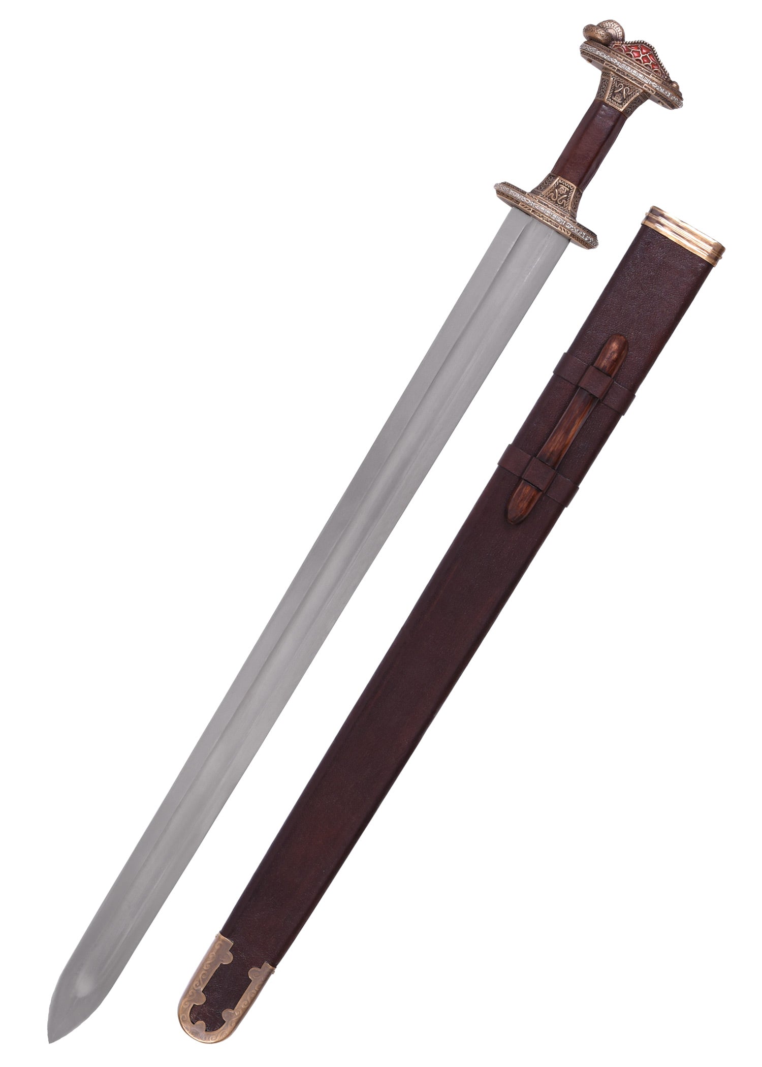 Imagen única de: Espada De Época Vendel Con Vaina, Empuñadura De Latón
