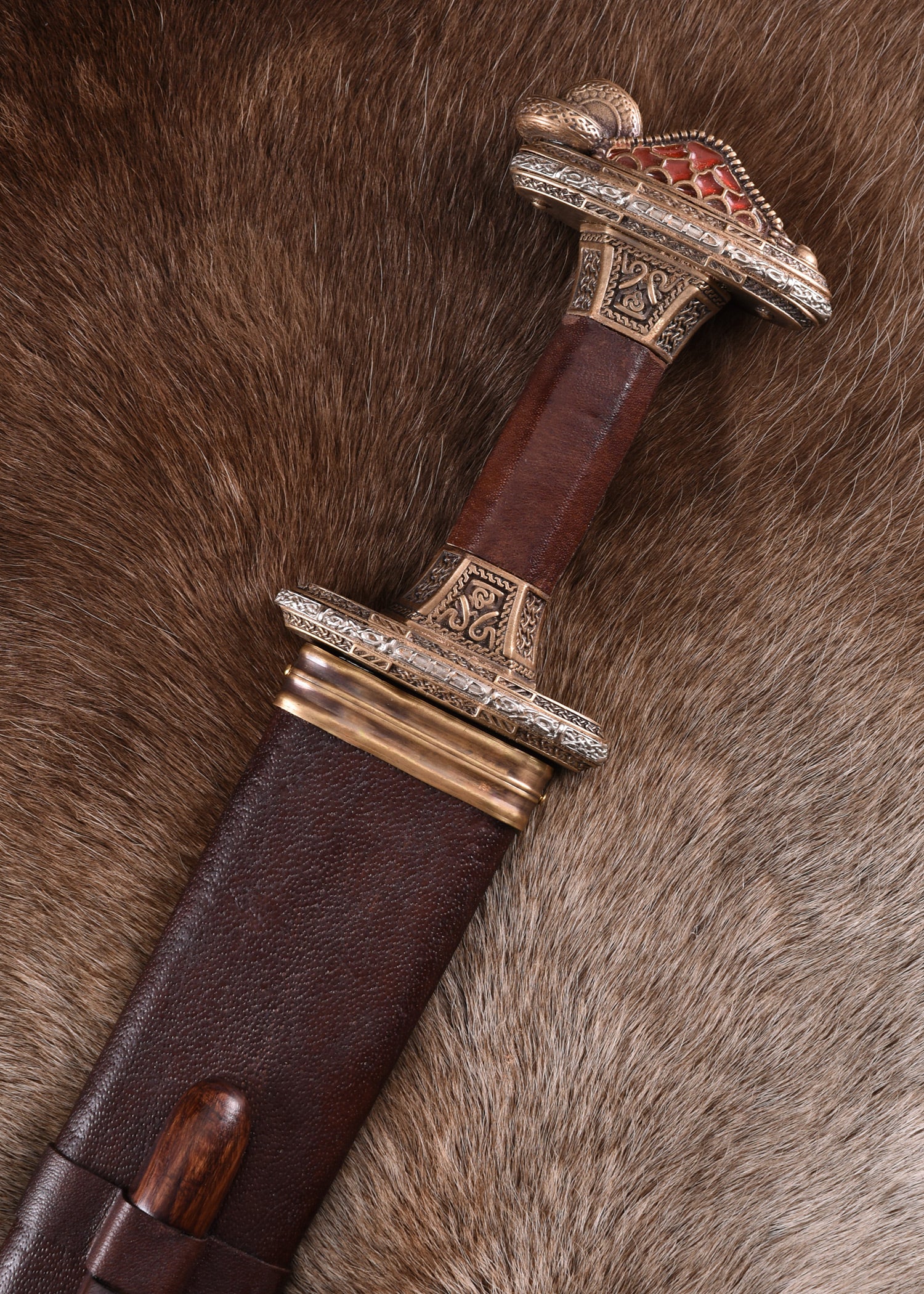 Imagen única de: Espada De Época Vendel Con Vaina, Empuñadura De Latón