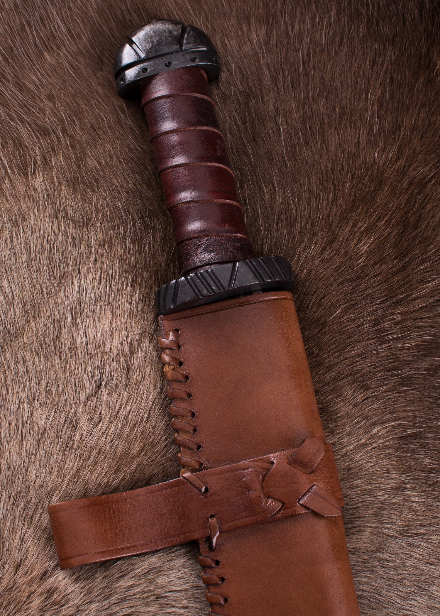 Imagen única de: Sax (Seax) Largo Vikingo Con Mango De Cuero