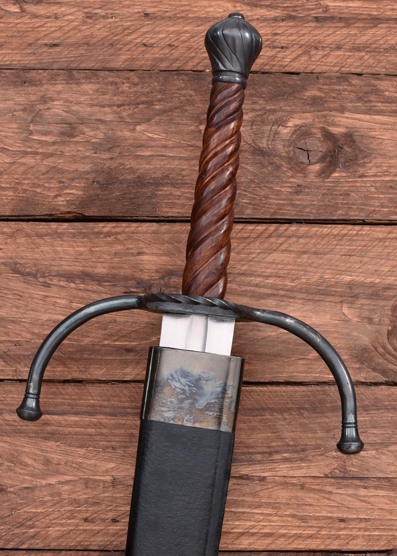 Imagen única de: Espada Medieval Tardía A Dos Manos, Para Combate De Espectáculo, Categoría-C