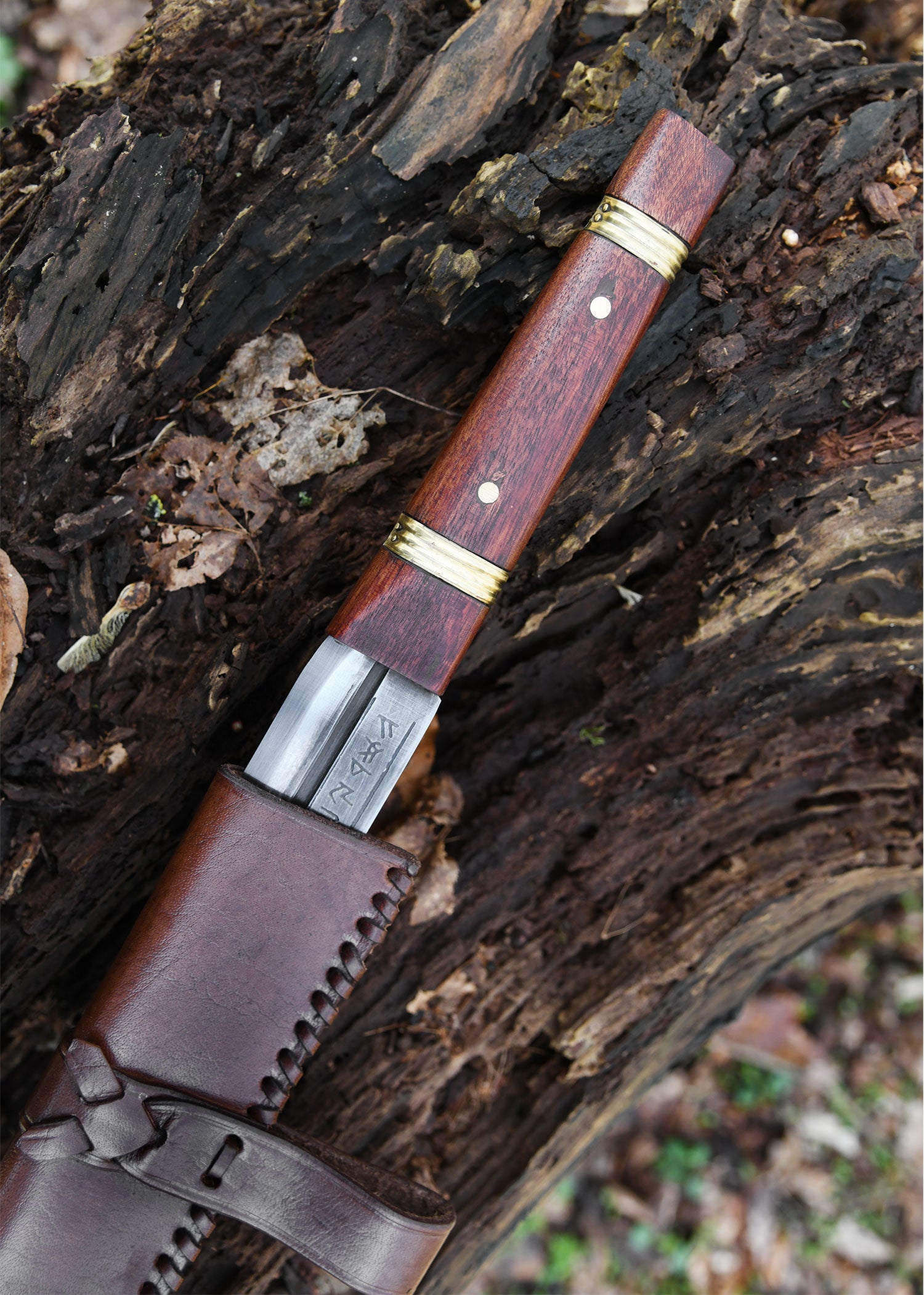 Imagen única de: Sax (Seax) De Beagnoth Con Funda De Cuero
