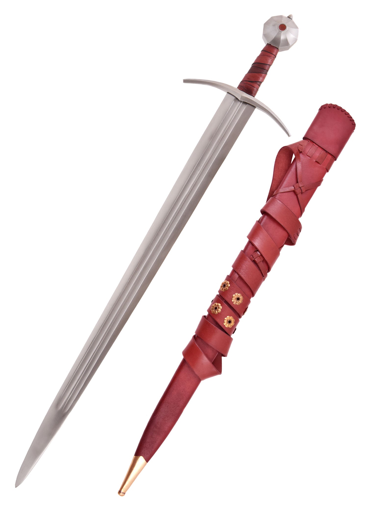 Imagen única de: Espada De Caballero Gammelt Jern Con Vaina, Siglo Xiii., Afilada