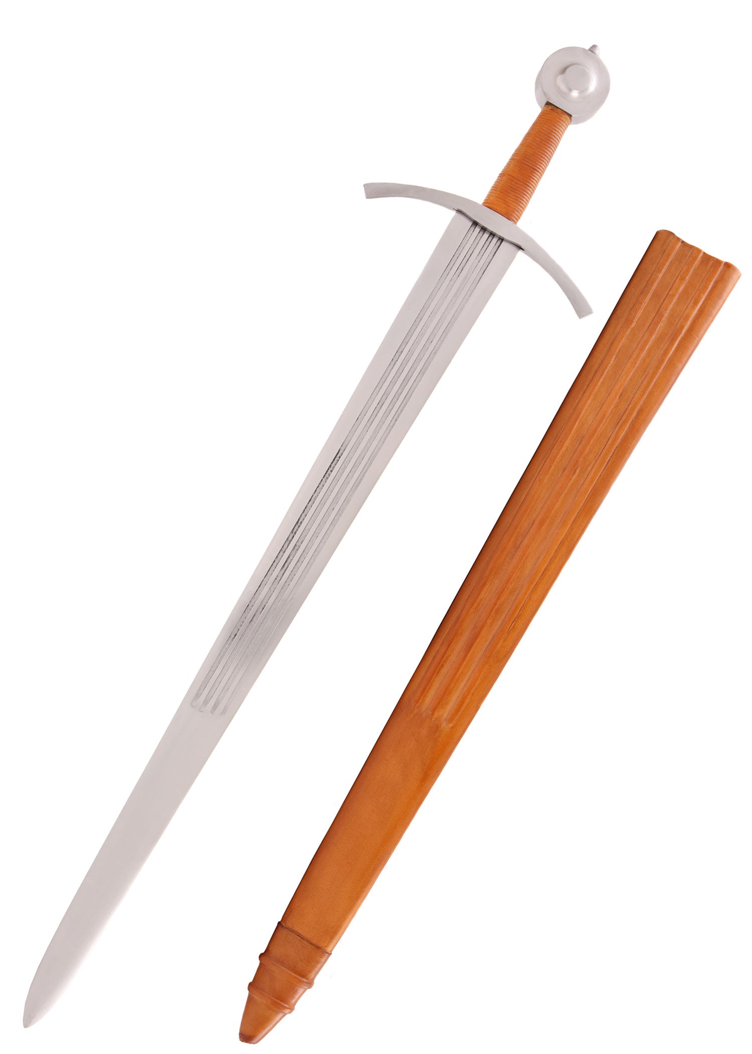 Imagen única de: Espada De Caballero Moonbrand Con Vaina, Siglo Xiii., Afilada