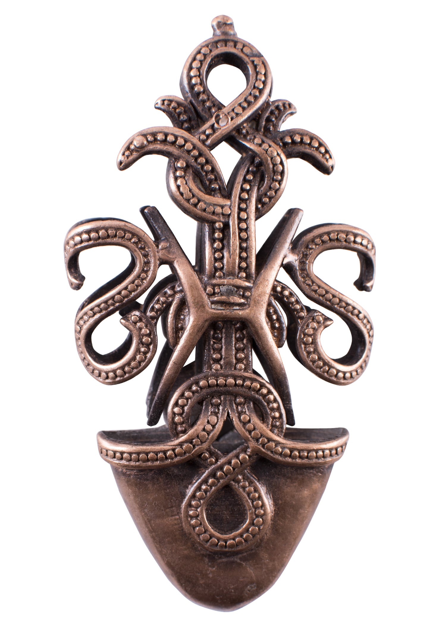 Imagen única de: Placa Para Funda De Espada Vikinga, Motivo De Serpiente, Bronce