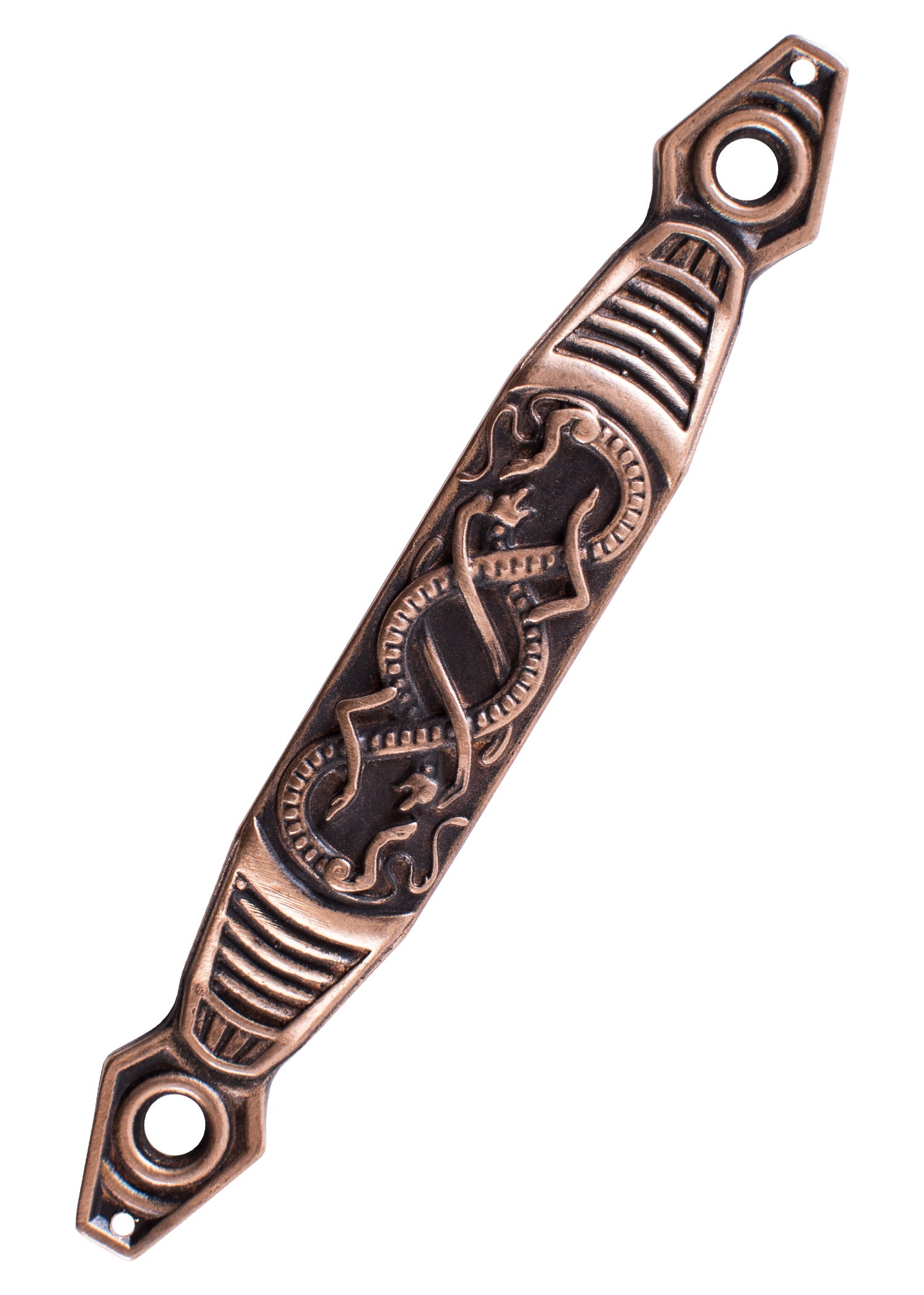Imagen única de: Pasador De Correa Para Vaina De Espada Vikinga, Serpientes Pequeñas, Bronce