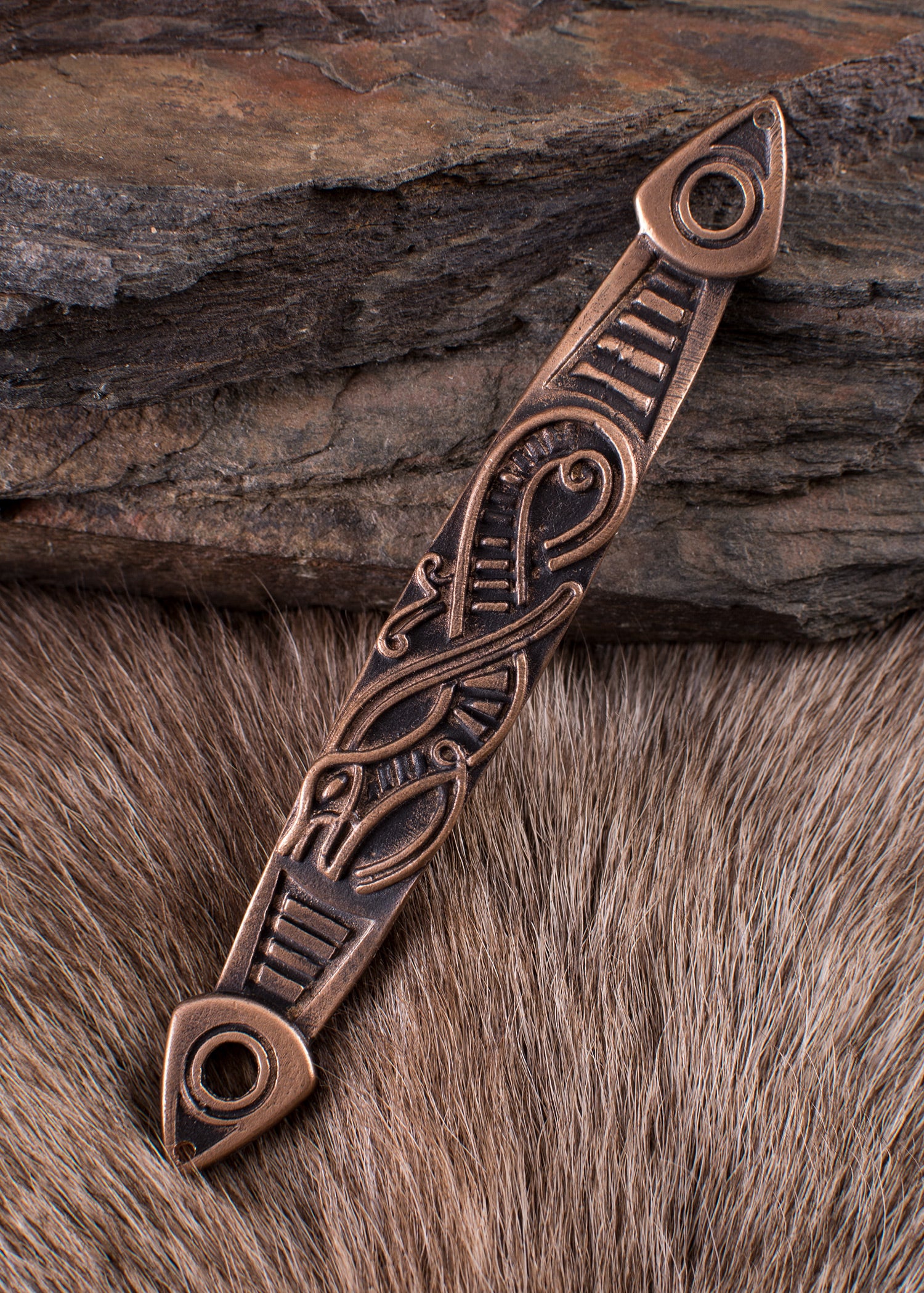 Imagen única de: Pasador De Correa Para Vaina De Espada Vikinga, Serpiente, Bronce