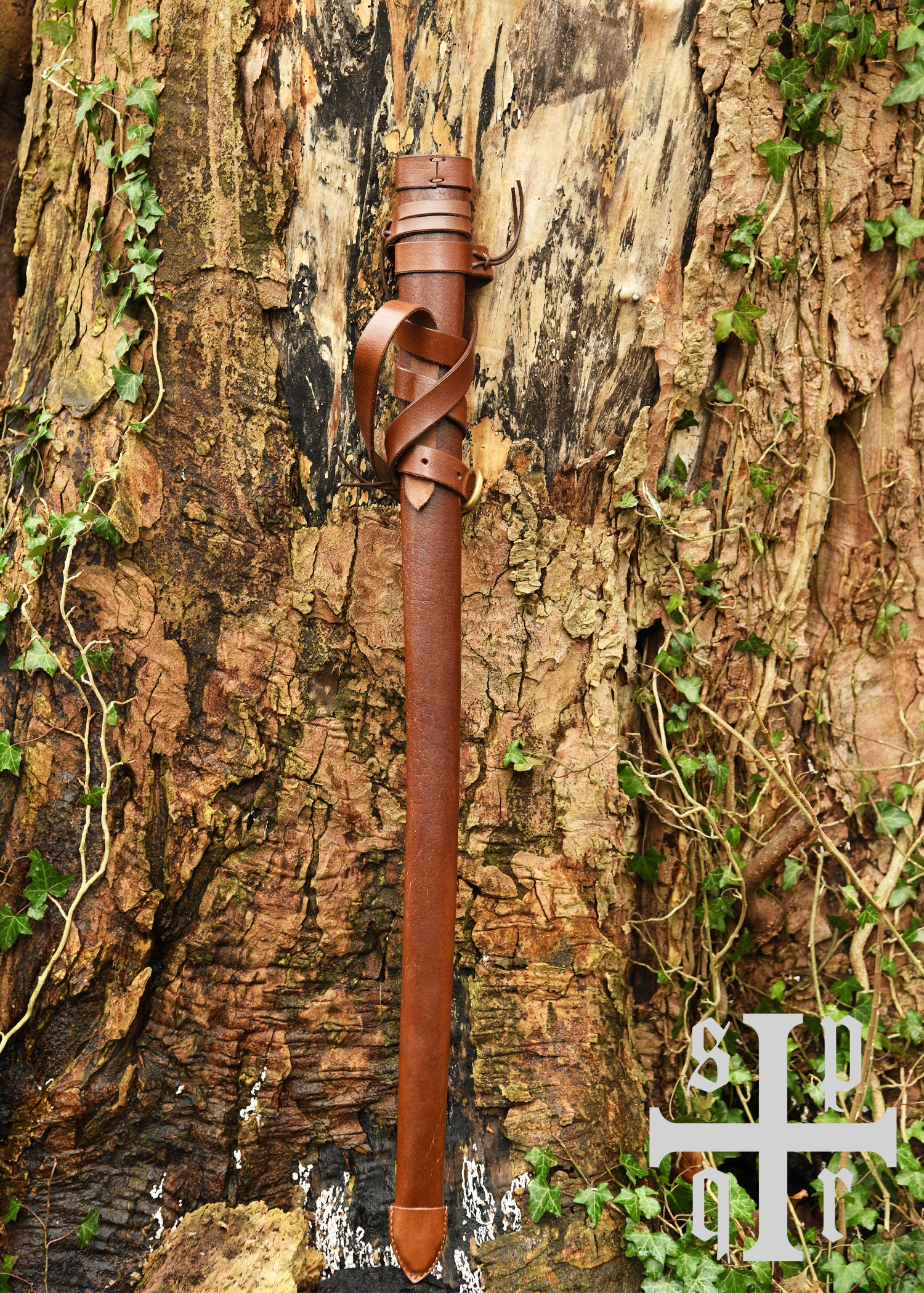 Imagen única de: Funda De Espada Medieval De Cuero Con Cinturón.