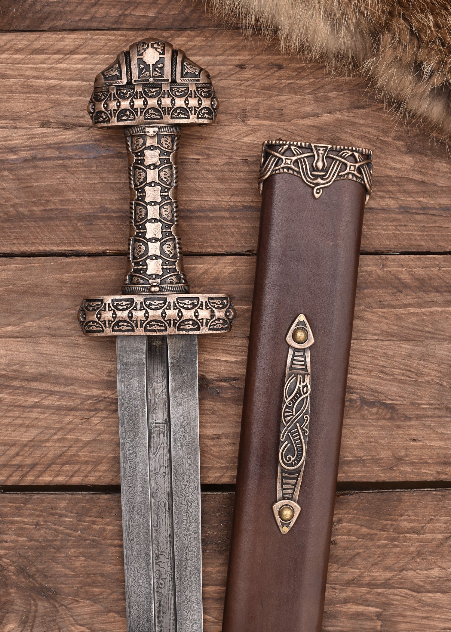 Imagen única de: Espada Vikinga De La Isla De Eigg, Acero Damasco. Categoría-B