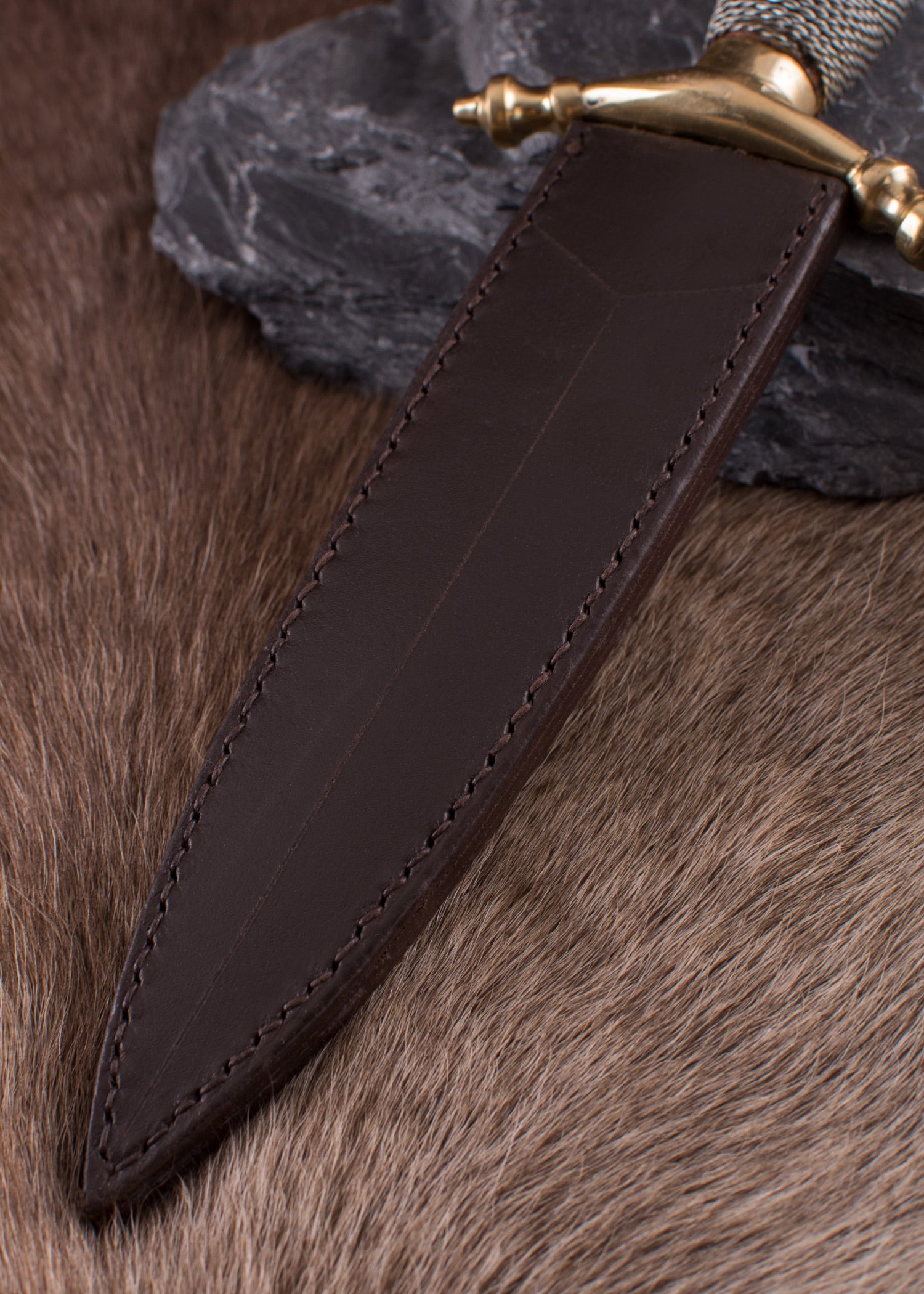 Imagen única de: Funda De Cuero Marrón Para Daga De Bota.