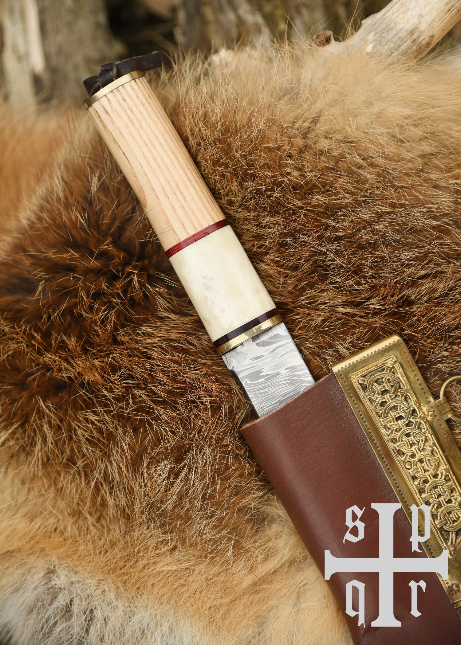 Imagen única de: Broken Back Sax, Cuchillo Viking Sax, Acero De Damasco