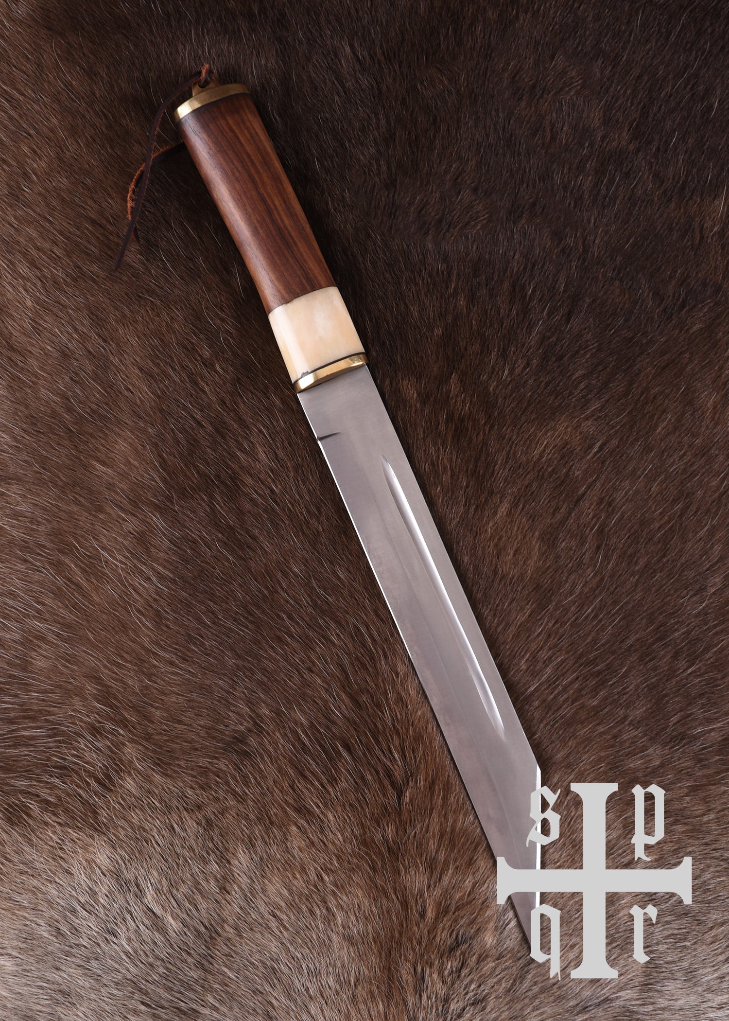 Imagen única de: Skramasax, Sax (Seax) De Acero Al Carbono Con Mango De Madera/hueso