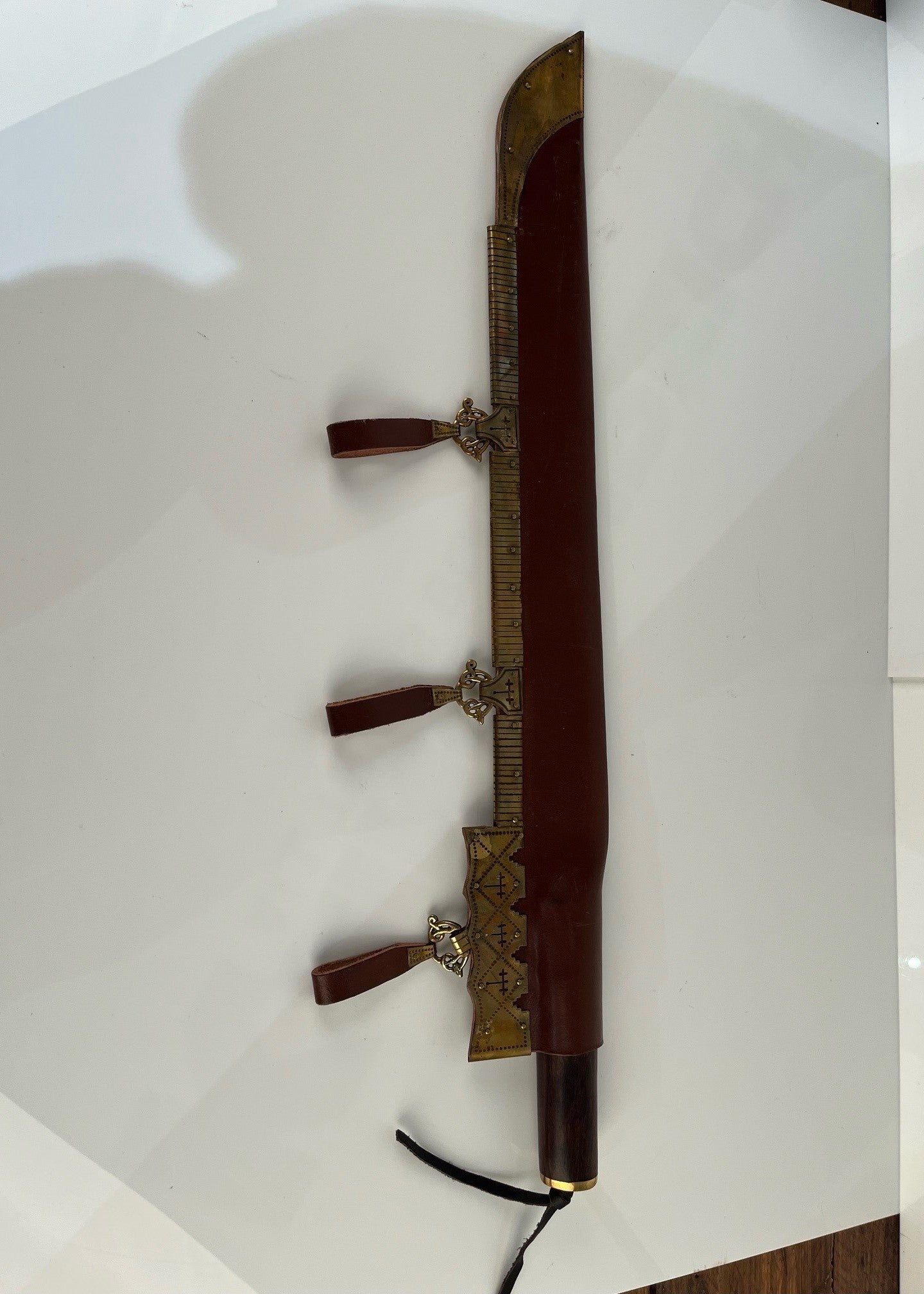 Imagen única de: Sax (Seax) Largo De Birka, Cuchillo De Sax (Seax) Vikingo, Acero De Damasco, Con Defectos