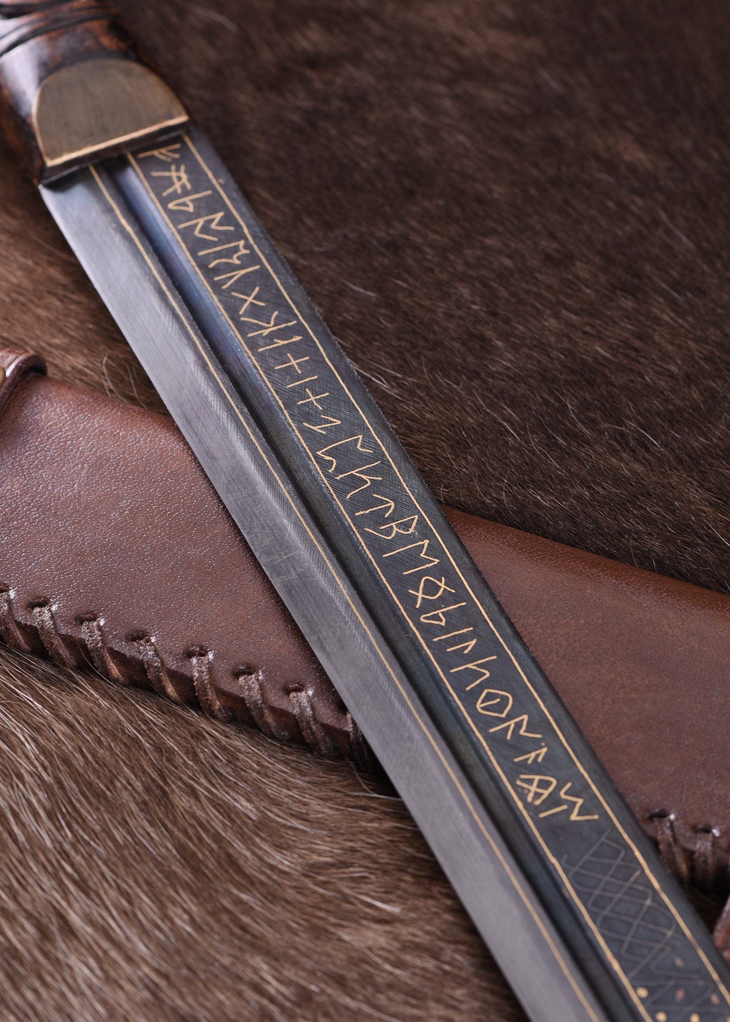 Imagen única de: Sax (Seax) De Beagnoth Con Incrustaciones De Oro Y Plata - Limitado