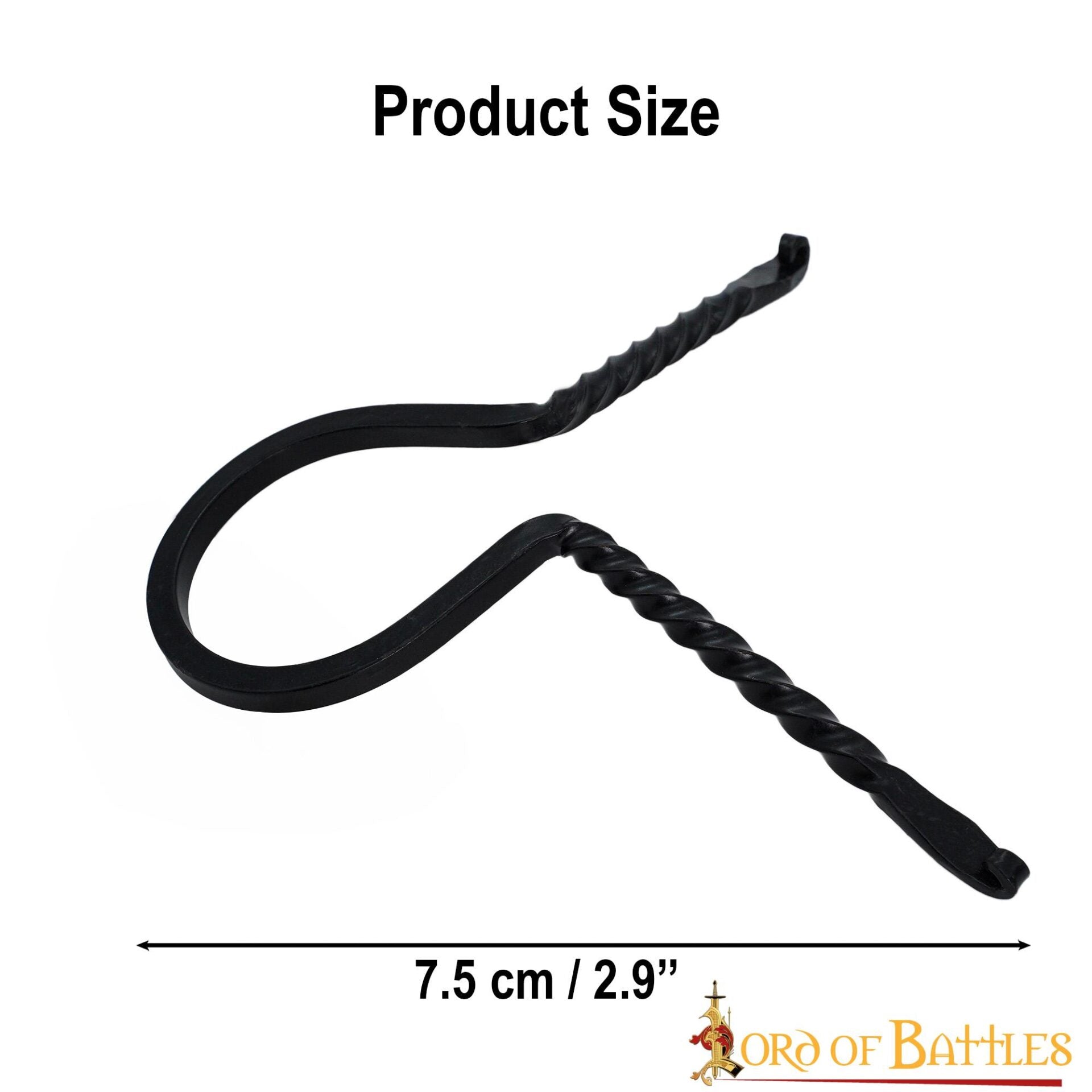 Imagen única de: Soporte Medieval de Hierro Forjado para Cuernos de Beber - Soporte para Cuernos Forjado a Mano con Acabado de Aceite Ennegrecido