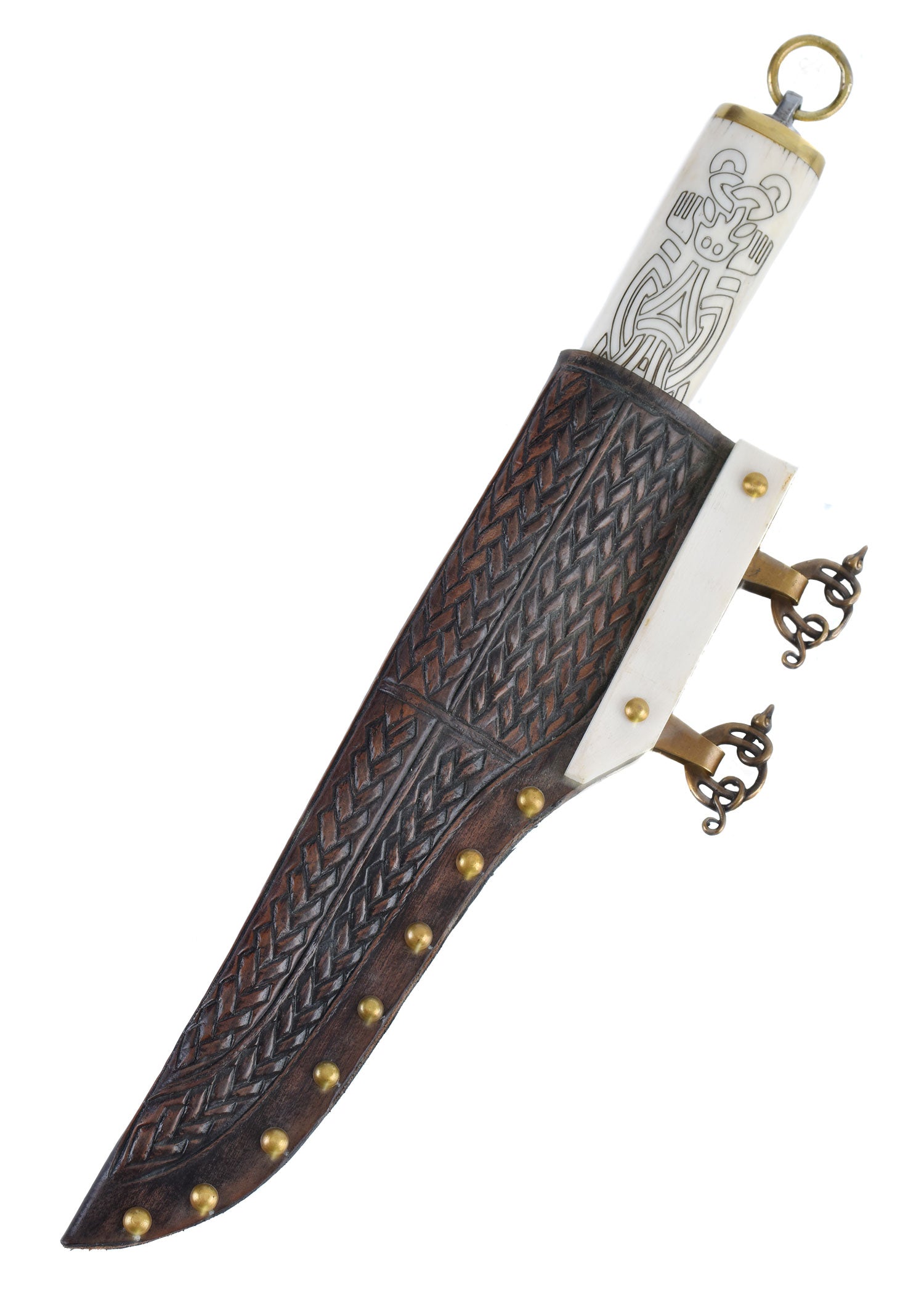 Imagen única de: Sax (Seax) Vikingo Pequeño, Mango De Hueso Estilo Borre, Siglo Ix/x. Siglo