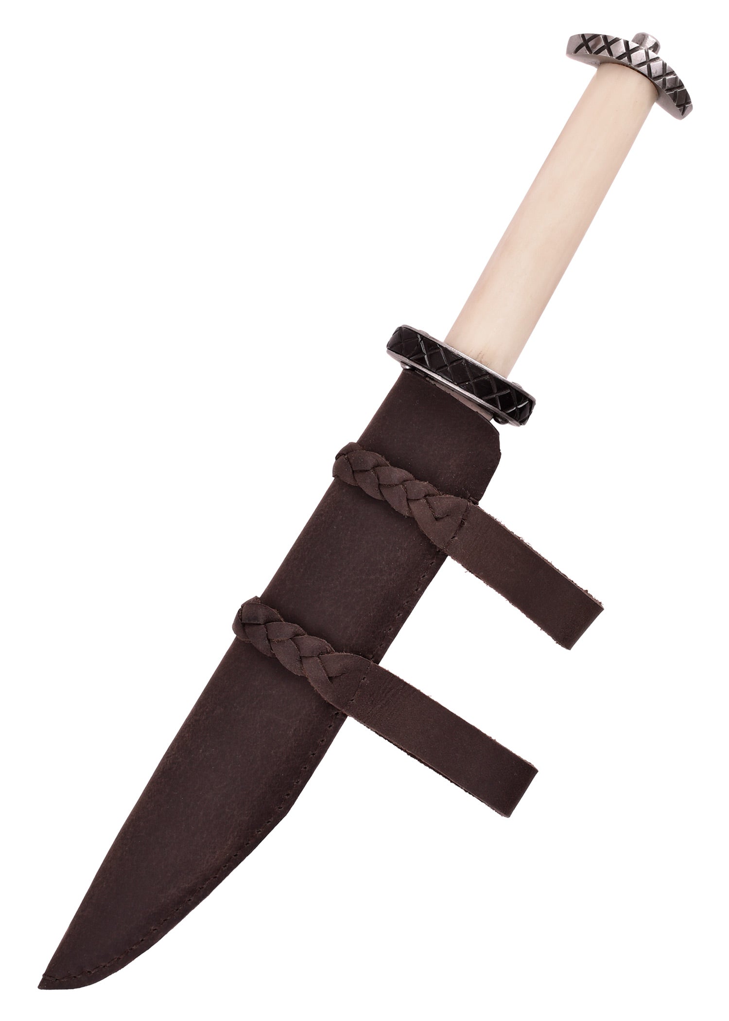 Imagen única de: Sax (Seax) Corto Con Mango De Hueso Y Funda De Cuero.