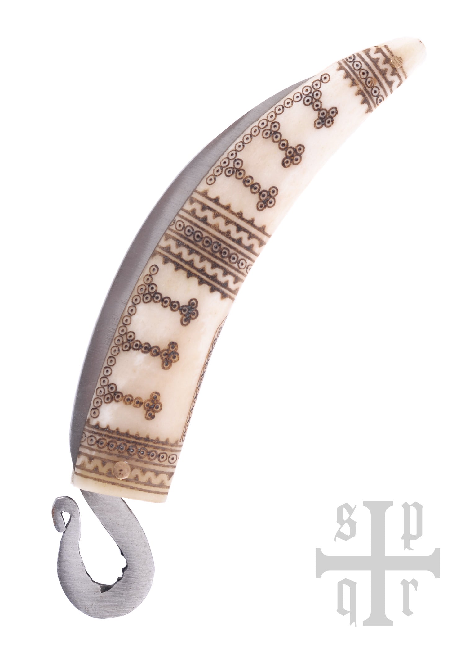 Imagen única de: Navaja Vikinga Fabricada En Acero Al Carbono Con Mango De Hueso.