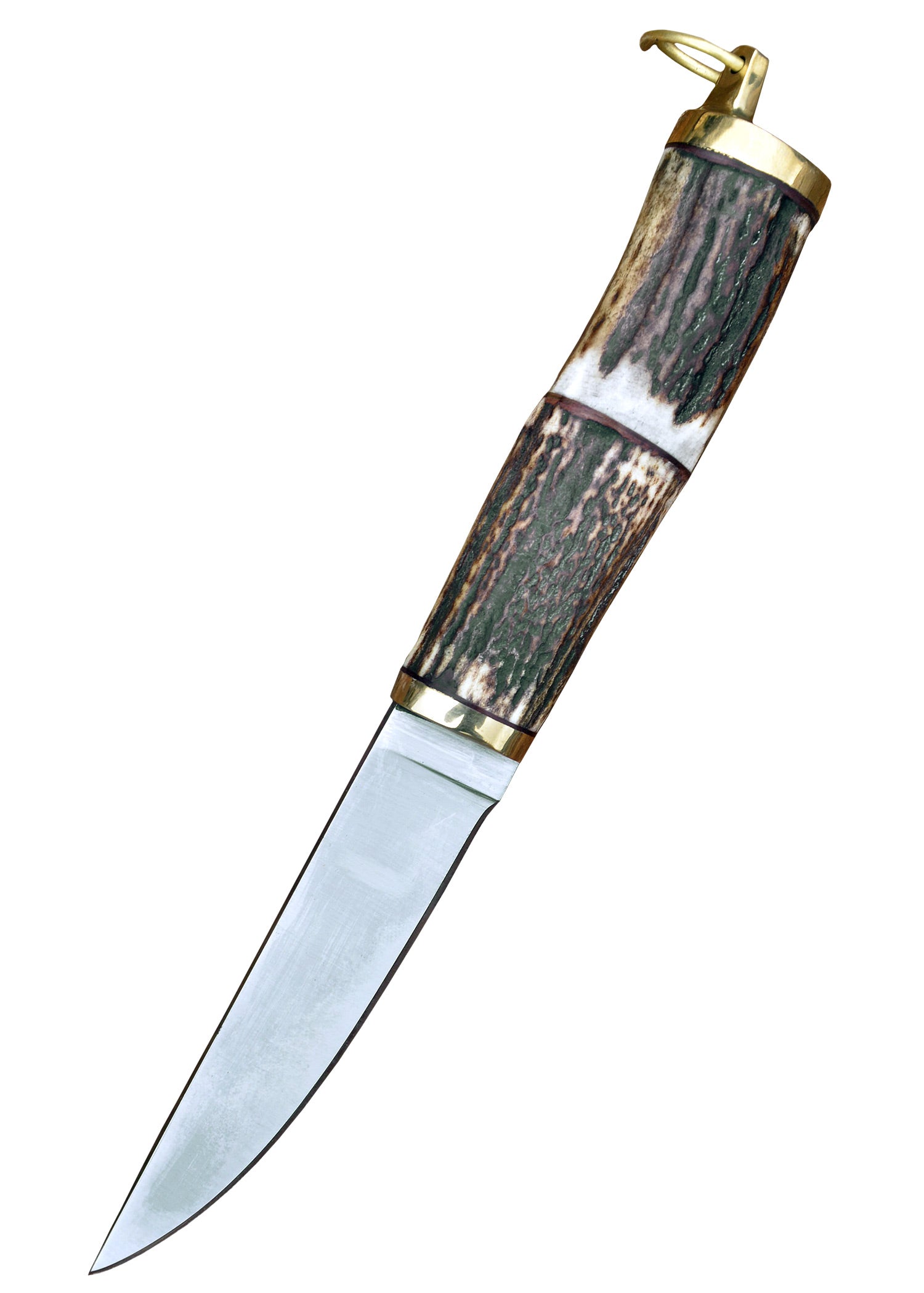 Imagen única de: Cuchillo Vikingo Con Mango De Cuerno De Ciervo, Aprox. 22 Cm.