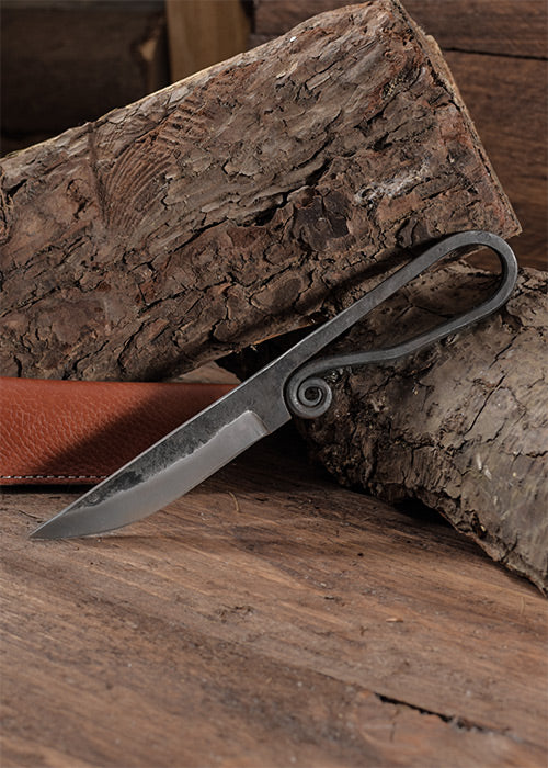 Imagen única de: Cuchillo Forjado De Acero 440 Con Funda De Cuero, 19 Cm.