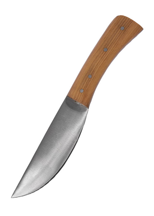 Imagen única de: Cuchillo Con Mango De Madera De Olivo Y Funda De Cuero.