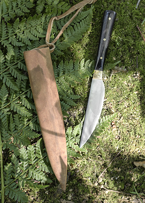 Imagen única de: Cuchillo De Comedor Con Mango De Asta, 17 Cm Con Funda