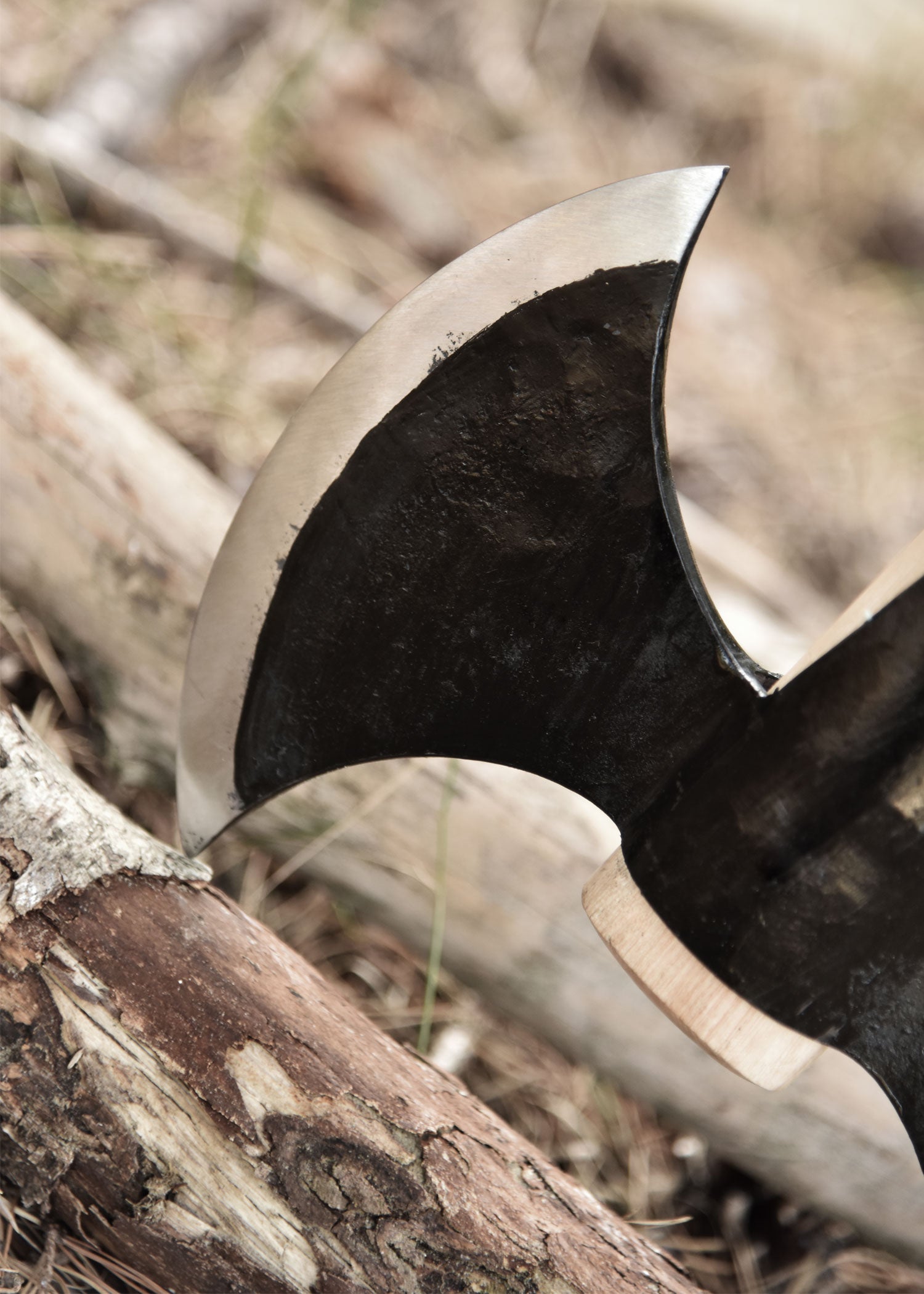 Imagen única de: Hacha Doble Medieval, Forjada A Mano.