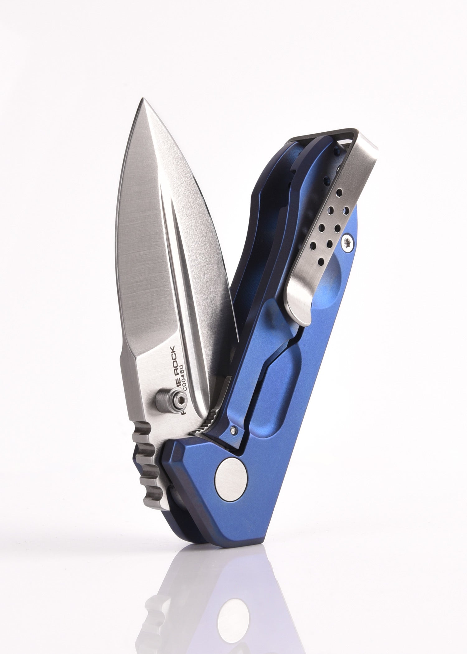 Imagen única de: Navaja Frame Rock Titanio, Azul, Acabado Satinado, Extrema Ratio