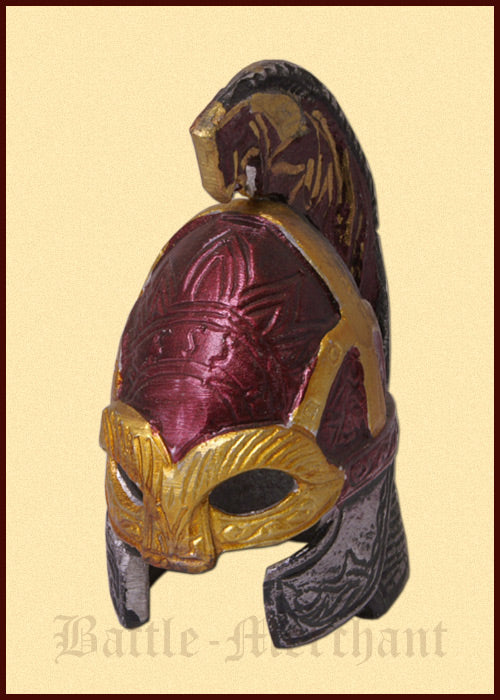 Imagen única de: Casco De Gafas En Miniatura De Aluminio, Rojo Con Peine