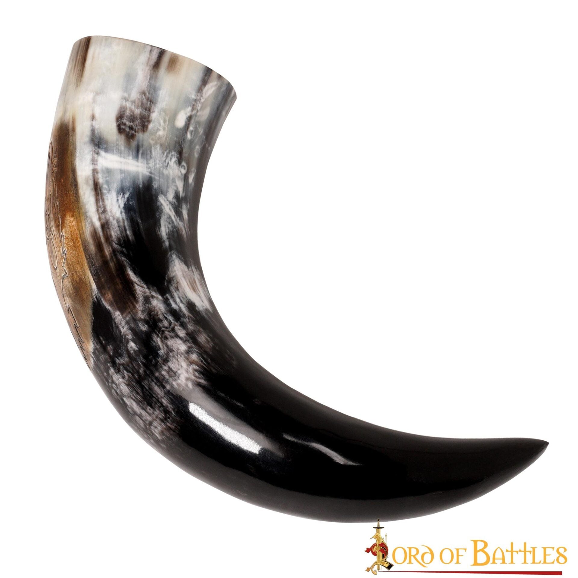 Imagen única de: Cuerno Medieval para Beber 400 - 500 Ml Cuerno de Buey Auténtico Hecho a Mano