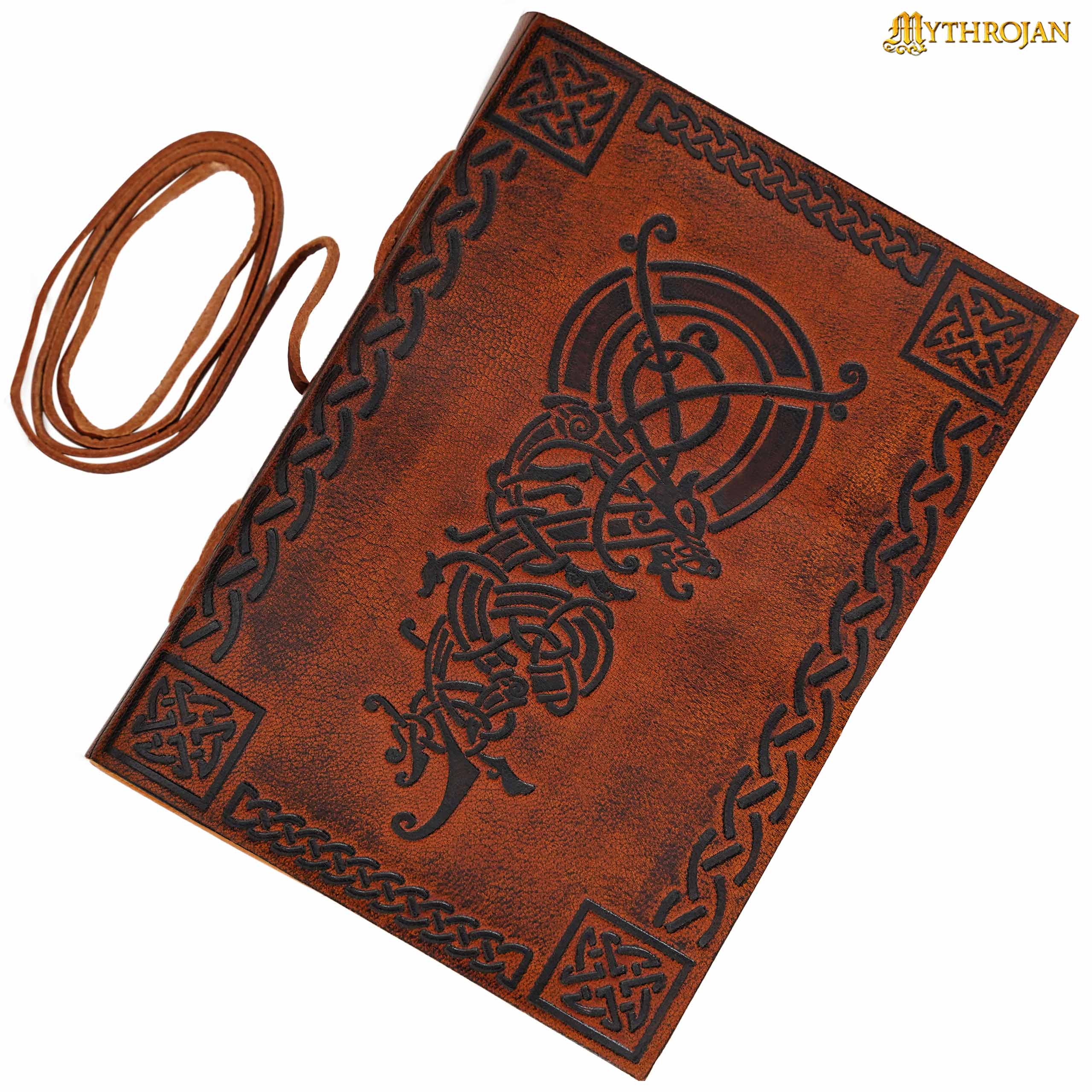 Imagen única de: Mythrojan Diario Medieval de Cuero Rústico Vintage Diario