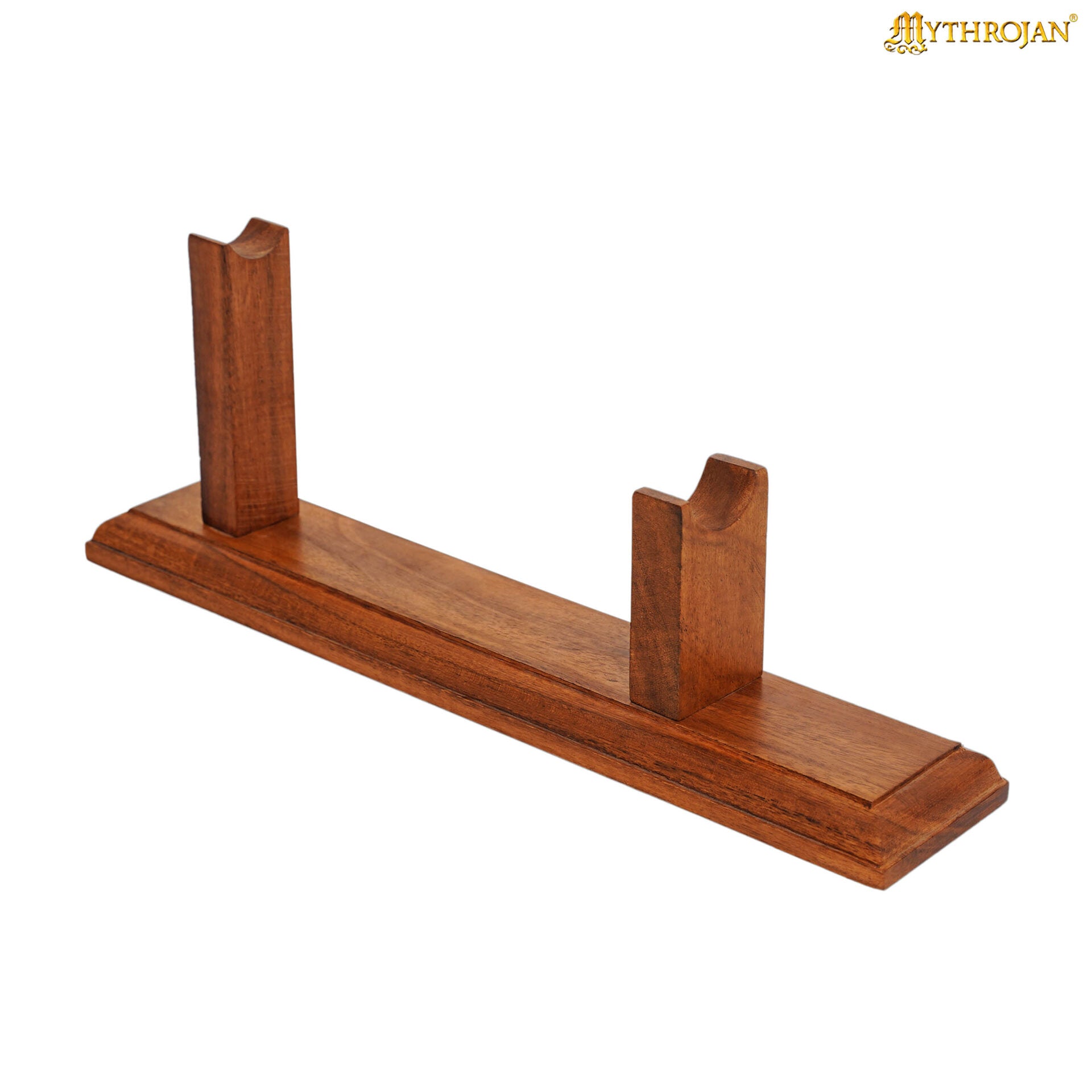 Imagen única de: Mythrojan Soporte de Madera Maciza para Pistola - Soporte de Madera de Primera Calidad para Pistolas Antiguas, Pedernales y Objetos de Colección