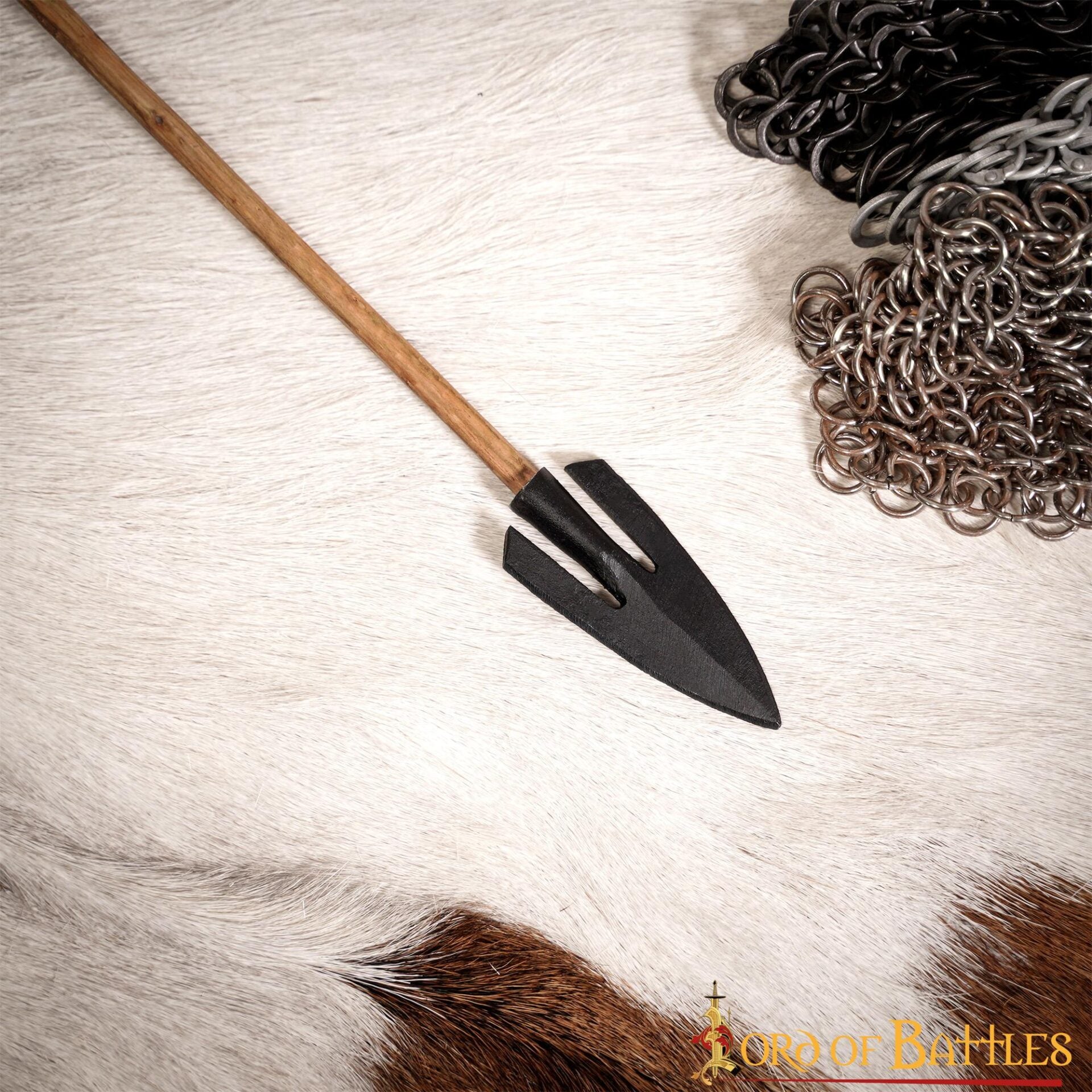 Imagen única de: Punta de Flecha Medieval de Cola de Golondrina Forjada a Mano en Hierro