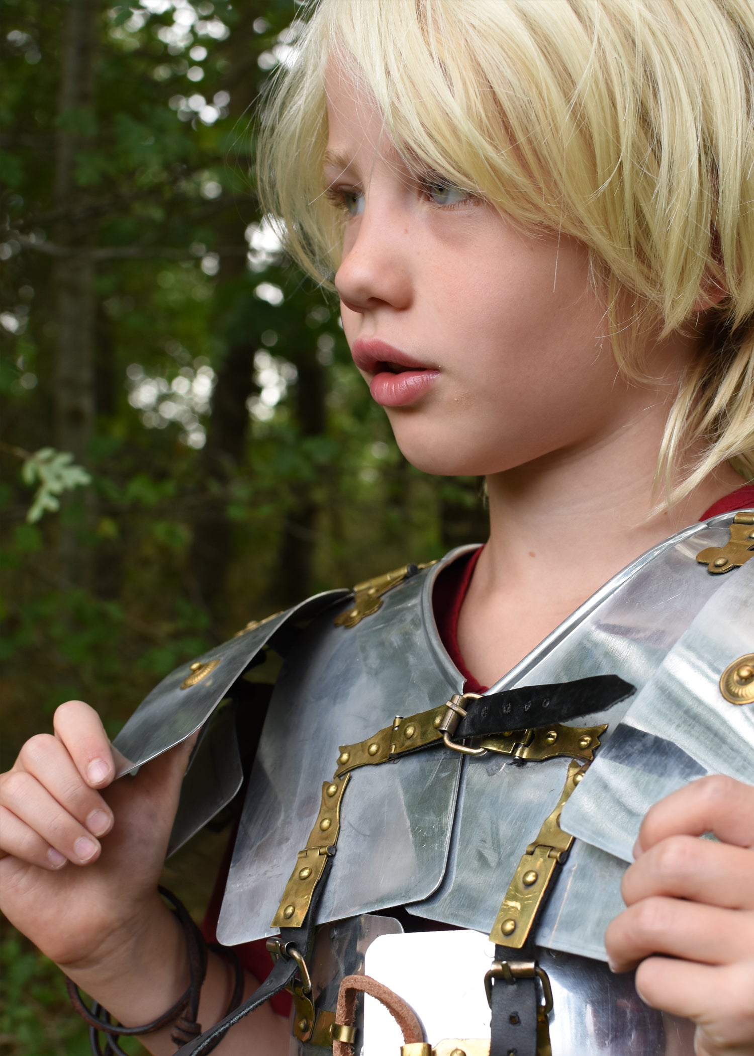 Imagen única de: Lorica Segmentata Junior, Armadura Romana Infantil, Aluminio