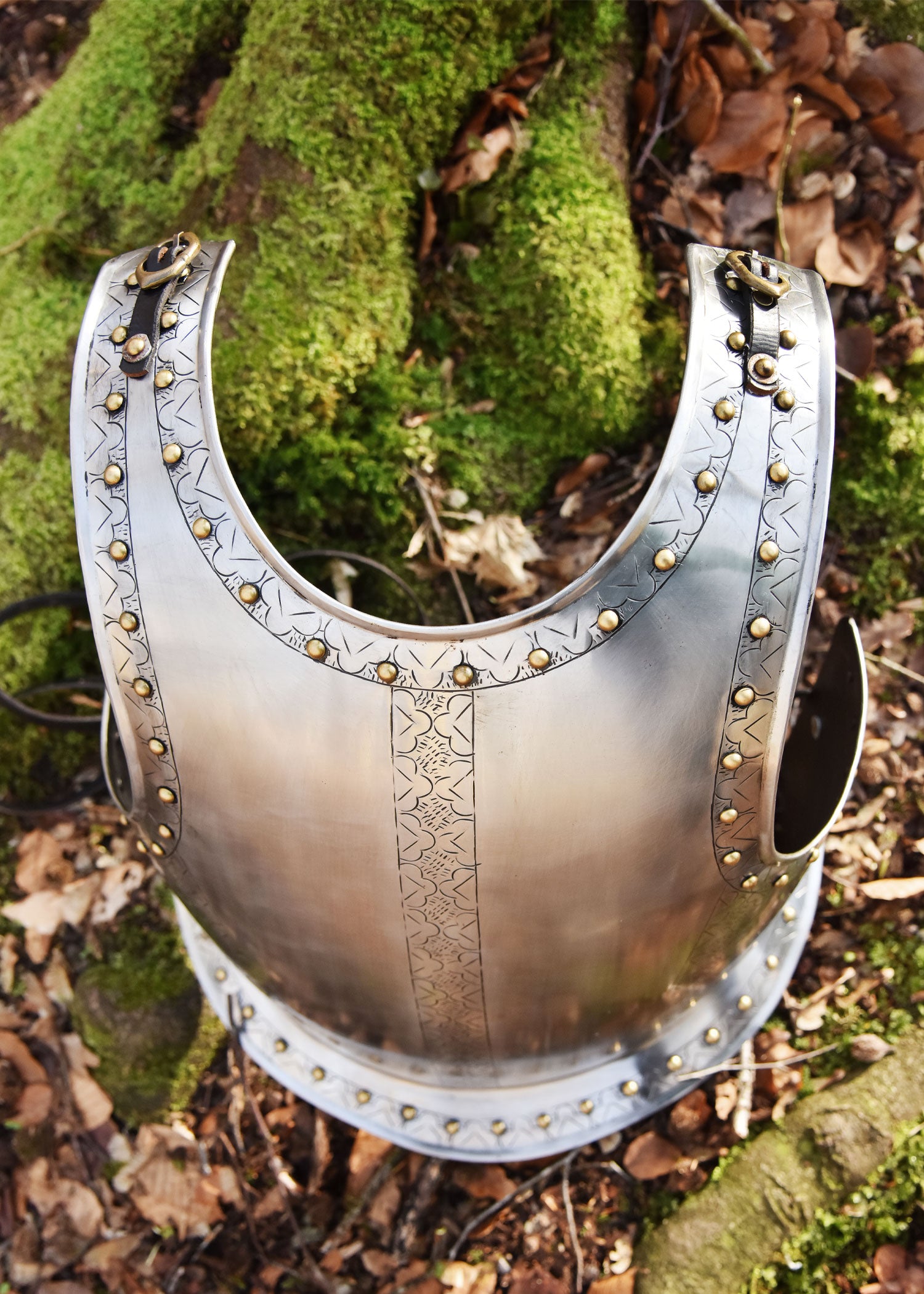 Imagen única de: Coraza Medieval, Armadura Con Grabados, Acero.