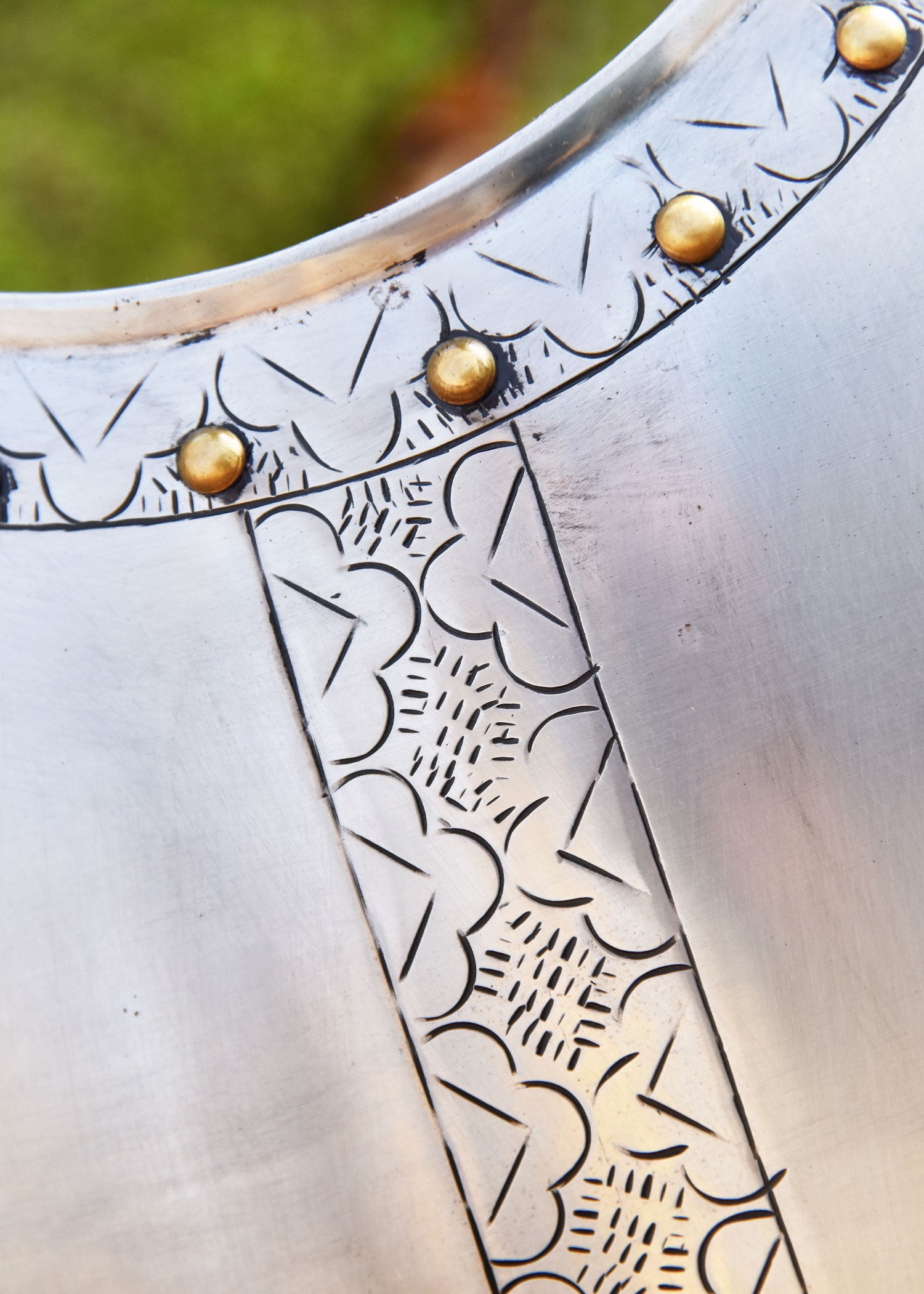 Imagen única de: Coraza Medieval, Armadura Con Grabados, Acero.