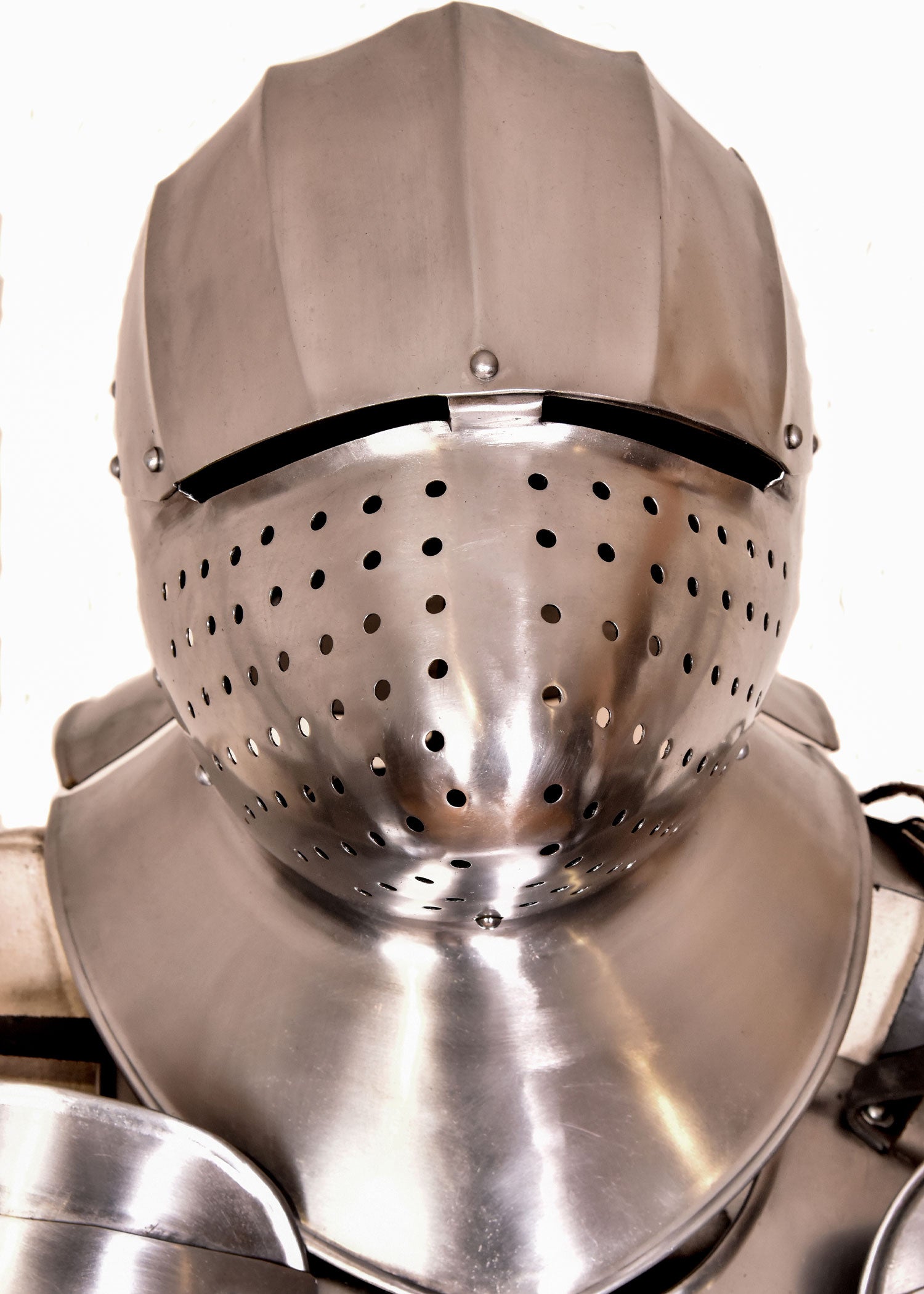 Imagen única de: Armadura De Caballero Medieval, Armadura De Placas Completa Con Soporte.