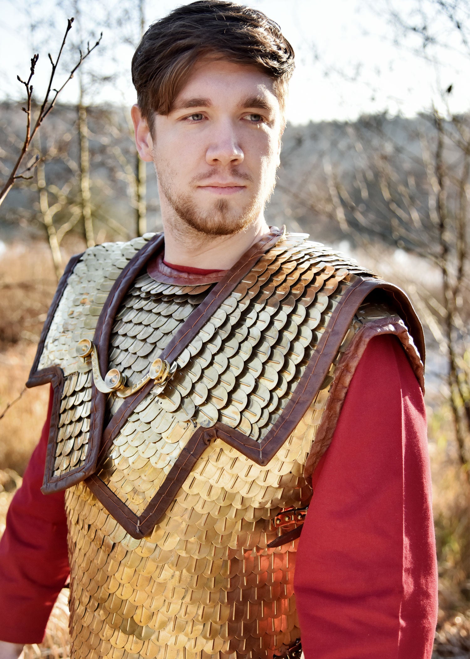 Imagen única de: Lorica Squamata, Armadura De Escamas Con Hombros Dobles, Latón