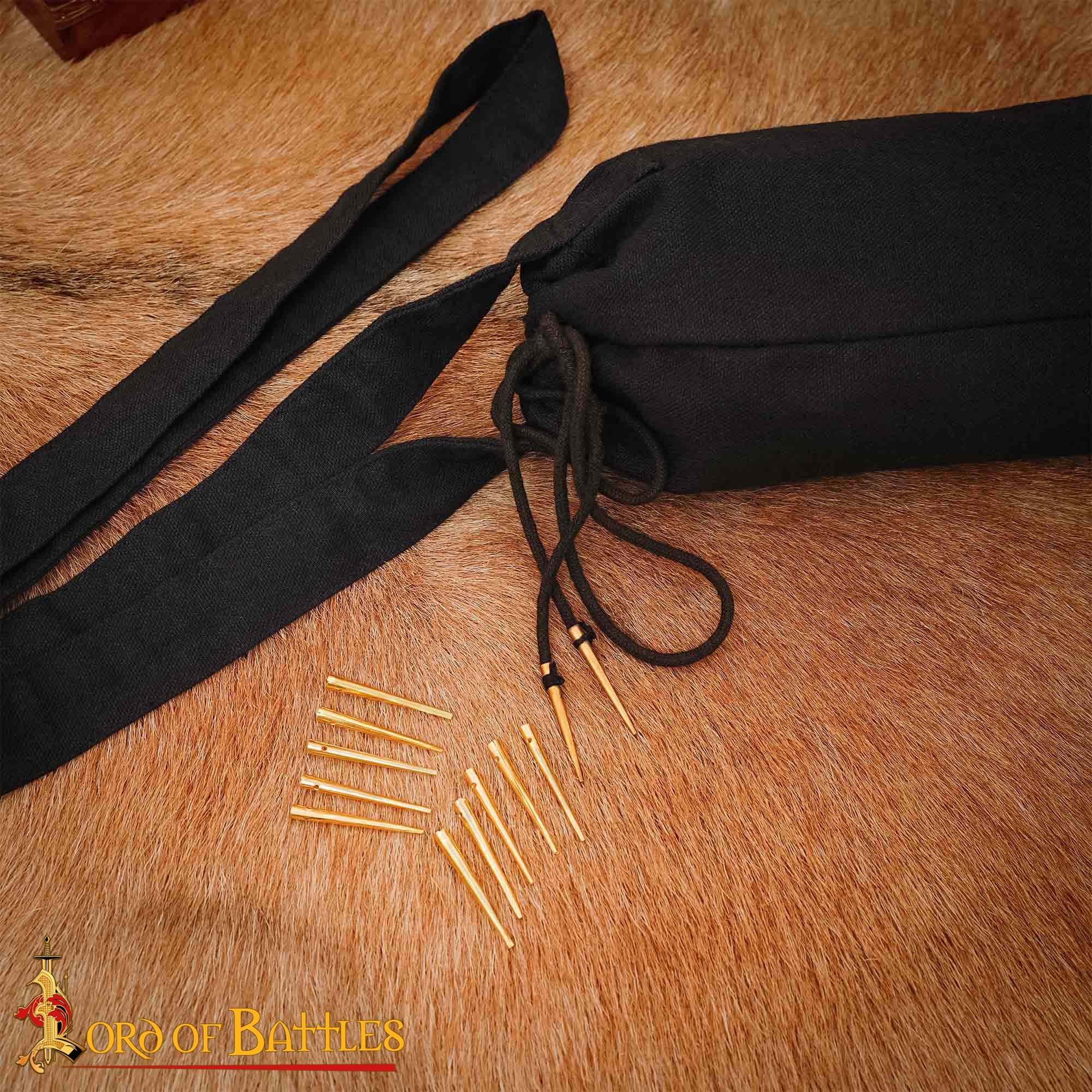 Imagen única de: Aiglets Medievales de Latón - Juego de 10 Puntas de Cordón Resistentes (3,6 Cm)