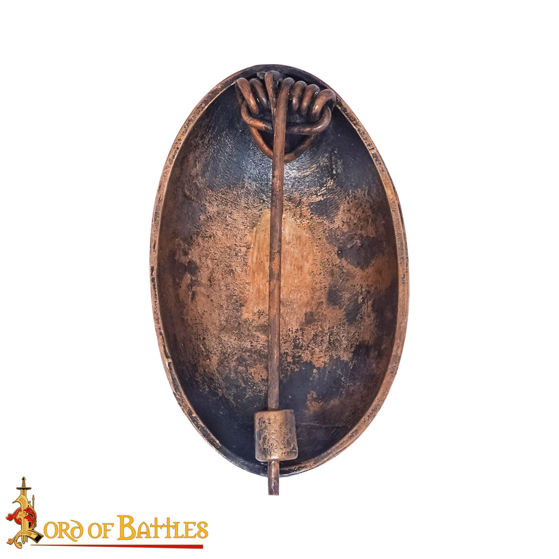 Imagen única de: Broche de Tortuga de Bronce Vikingo de los Siglos Ix-x - Alfiler de Escudo Oval Fundido a la Cera Perdida