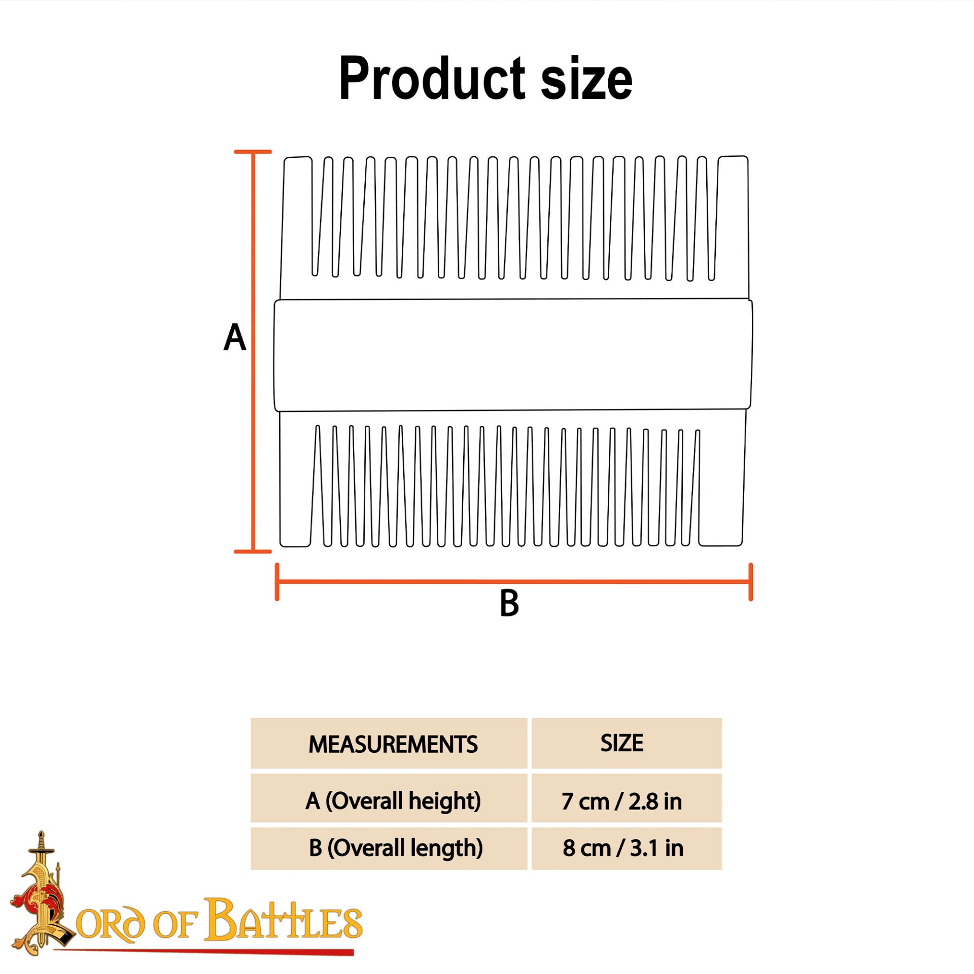 Imagen única de: Viking Peine de Hueso de Doble Cara para Barba y Pelo