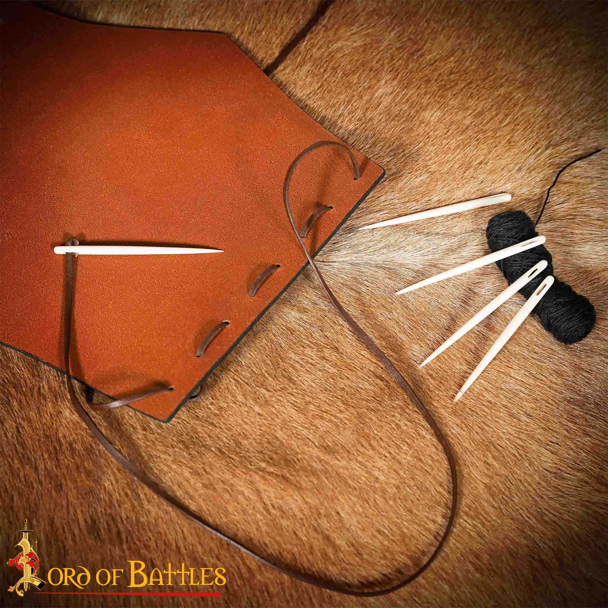 Imagen única de: Juego de 5 Agujas de Bordar Medievales de Hueso - Talladas a Mano en Hueso de Buey de Origen Ético - Acabado Pulido