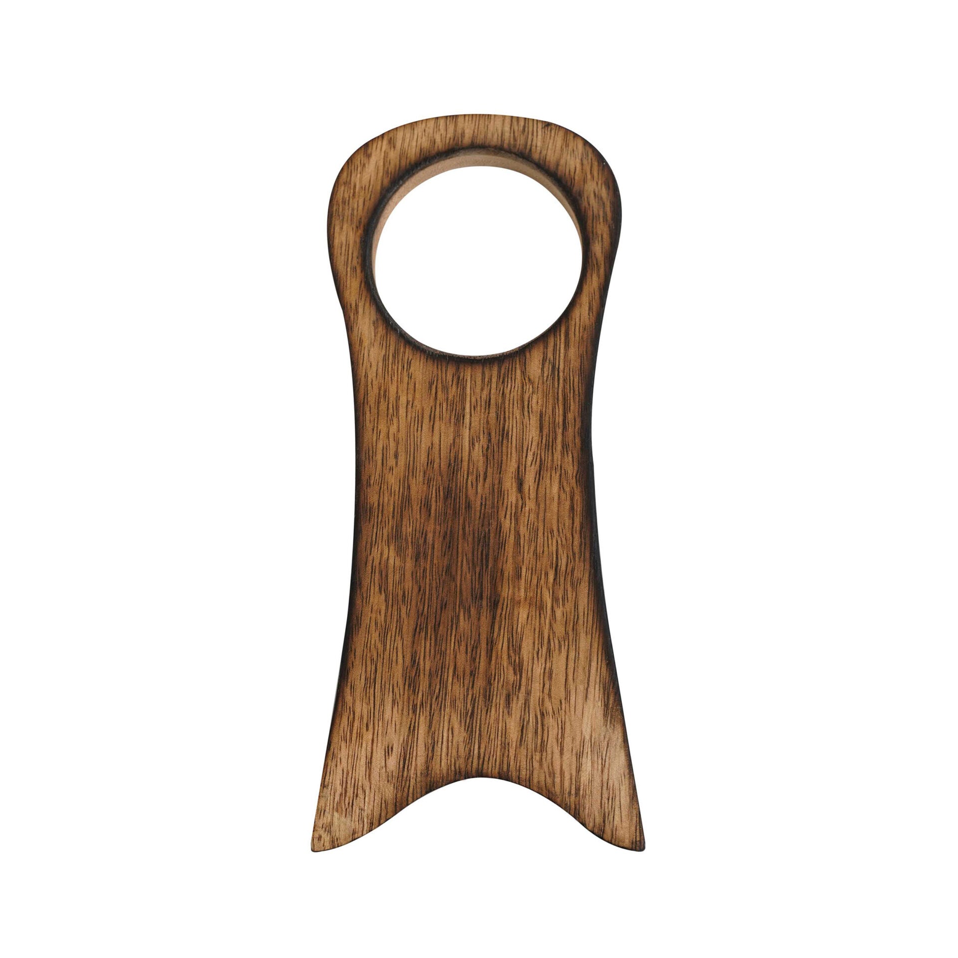 Imagen única de: Mythrojan Estante de Cuerno para Beber de Madera Maciza | Acabado Natural Soporte Vikingo para Aguamiel | Soporte Medieval para Cuerno