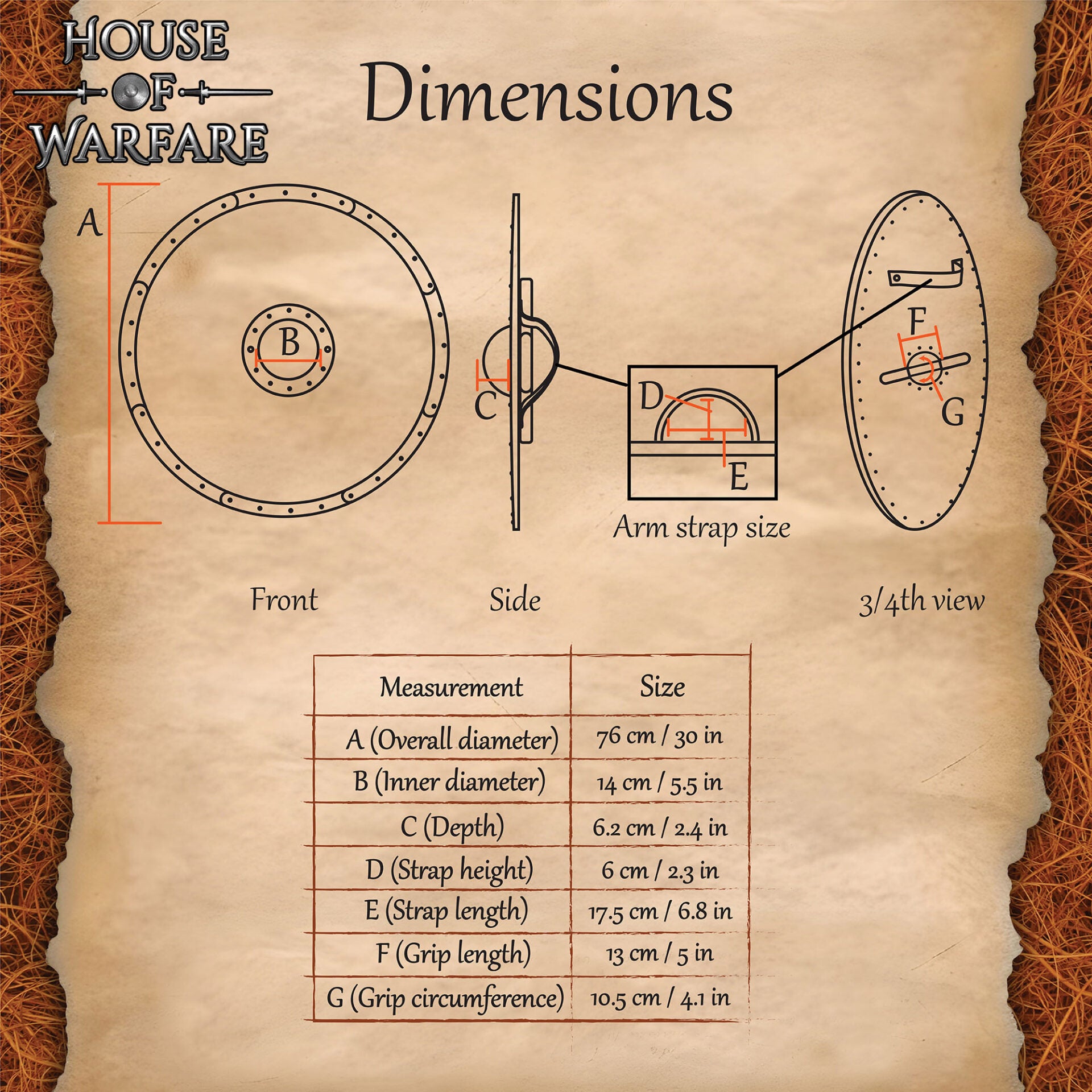 Imagen única de: Escudo Vikingo de Madera con Yelmo de Pavor Diseño Aegishjalmur -escudo de Batalla Redondo Pintado - Escudo Medieval Funcional