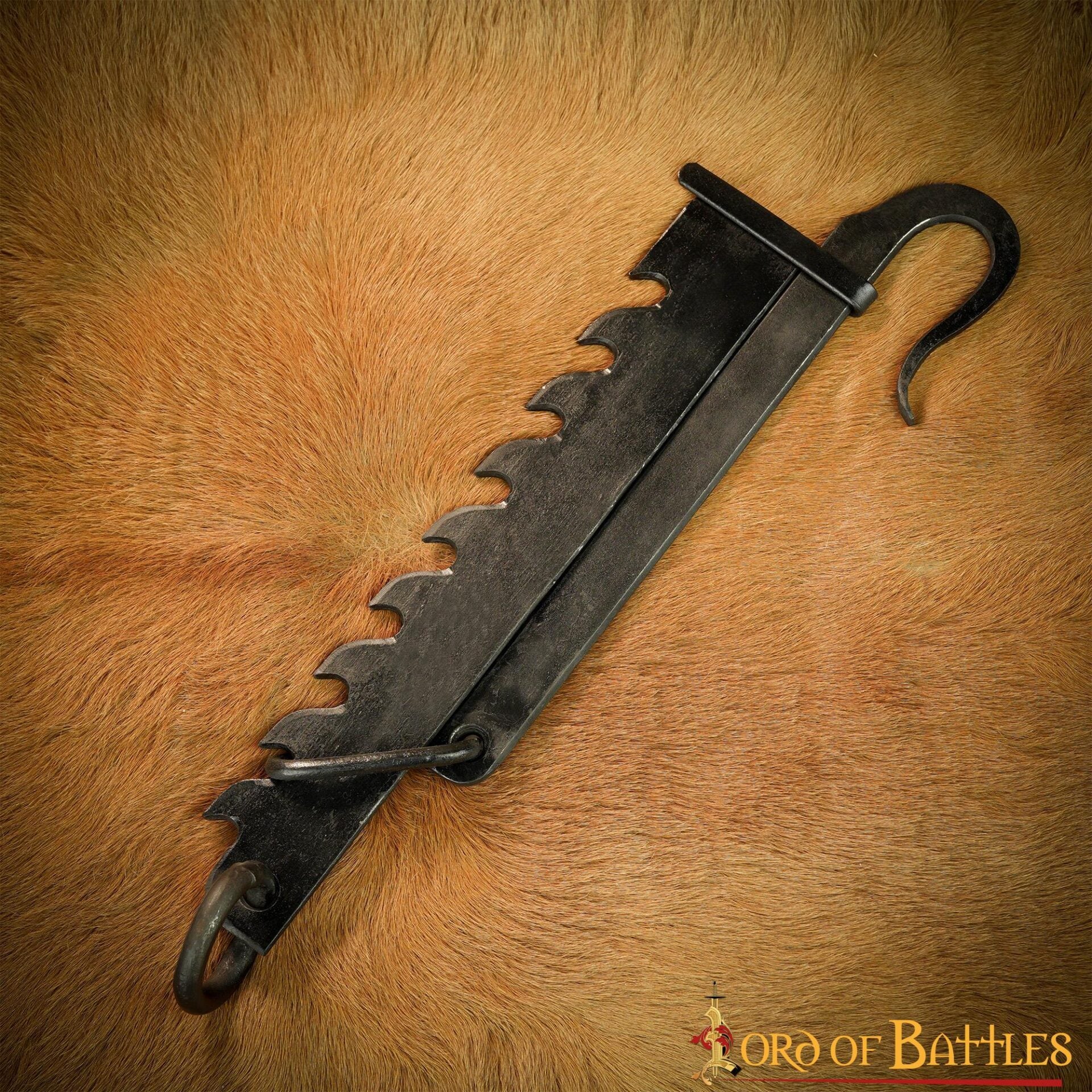 Imagen única de: Hervidor Medieval de Hierro Forjado a Mano Sierra de Campamento Funcional