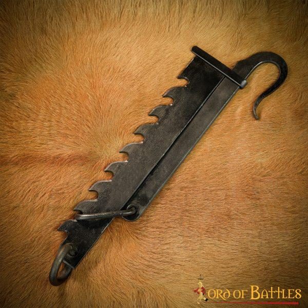Imagen única de: Hervidor Medieval de Hierro Forjado a Mano Sierra de Campamento Funcional