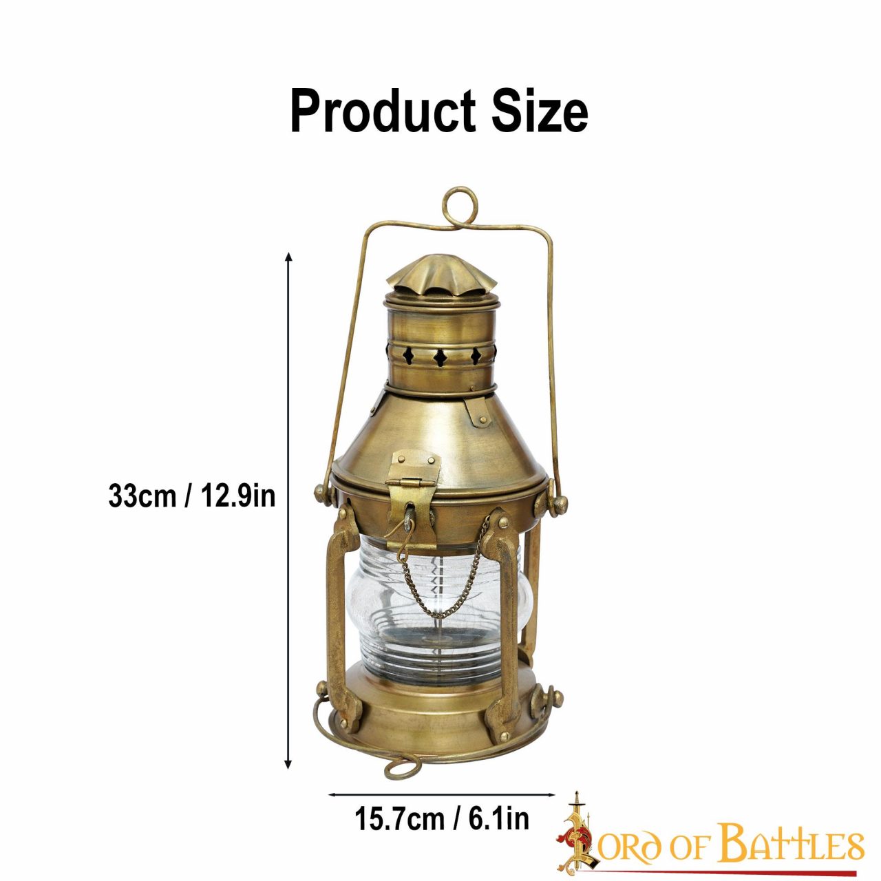 Imagen única de: Linterna de Aceite Rústica Vintage Retro Pure Brass