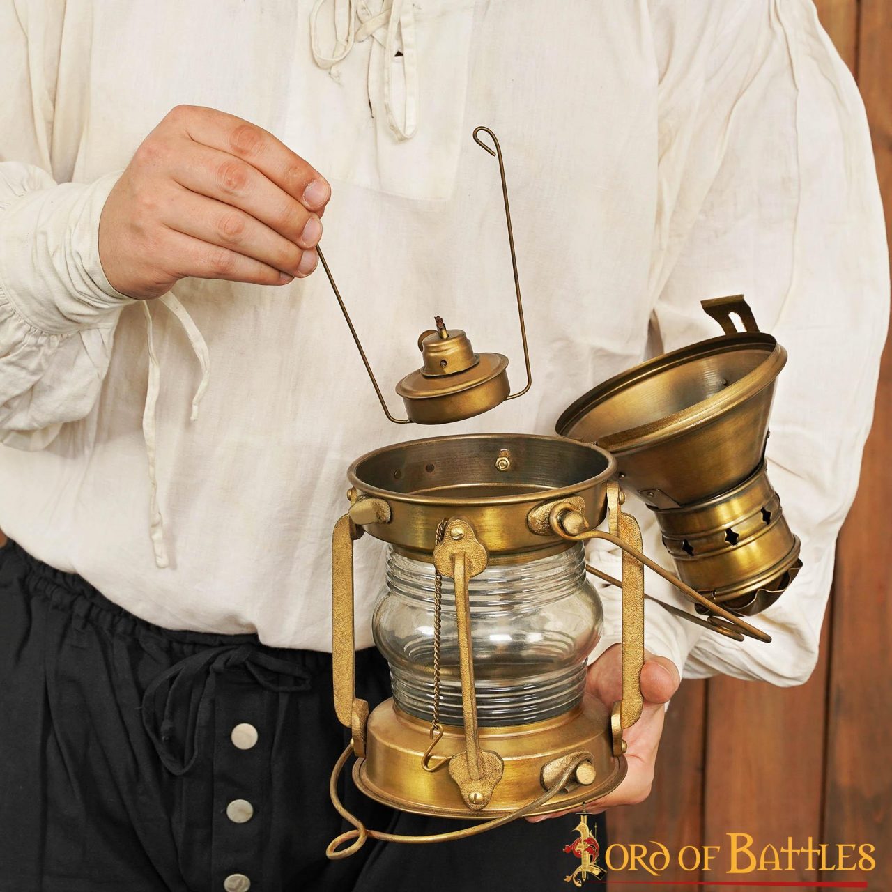 Imagen única de: Linterna de Aceite Rústica Vintage Retro Pure Brass