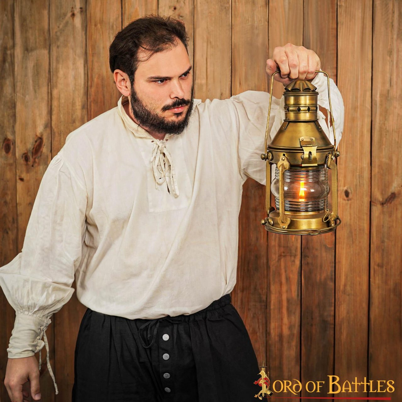 Imagen única de: Linterna de Aceite Rústica Vintage Retro Pure Brass