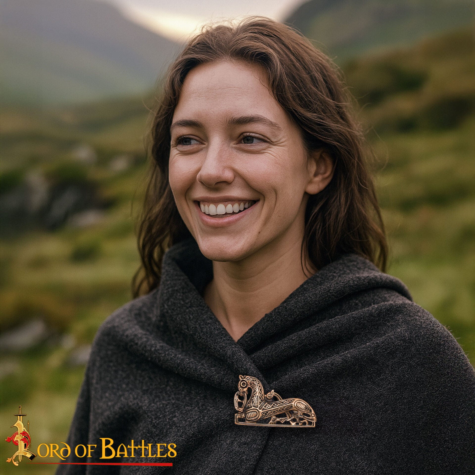 Imagen única de: Broche Vikingo con Forma de Caballo de Bronce Fundido a la Cera Perdida de los Siglos Ix-x